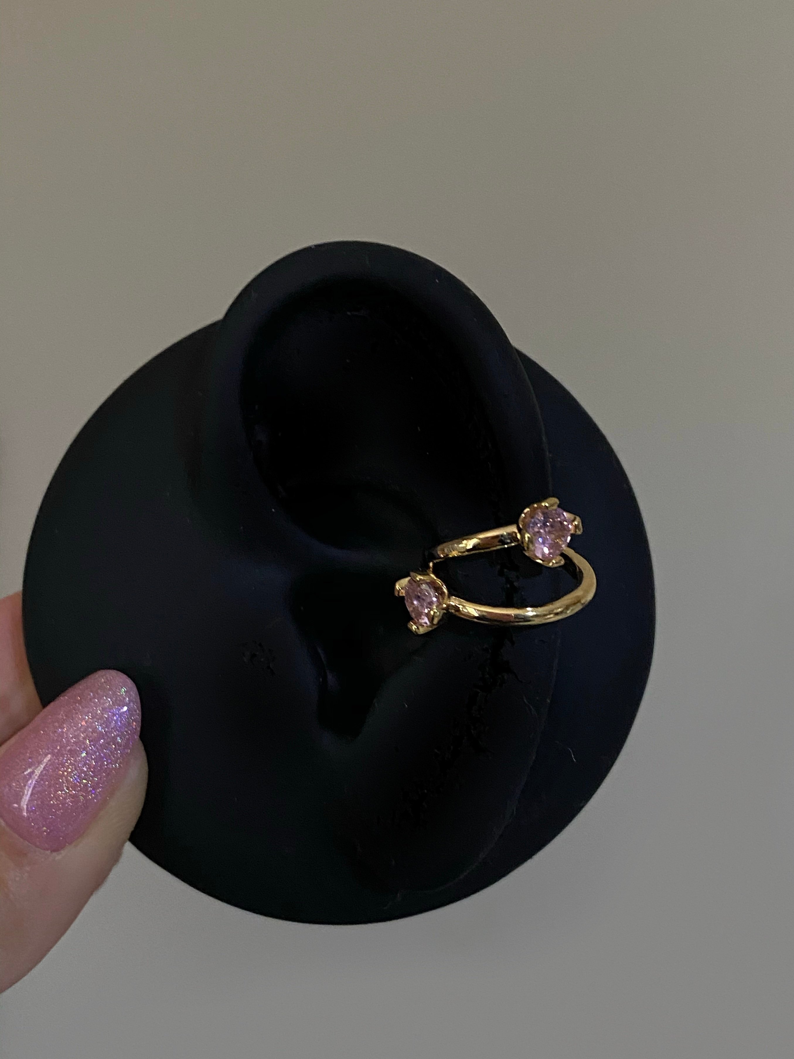 Gold Pembe Taş Detaylı Earcuff