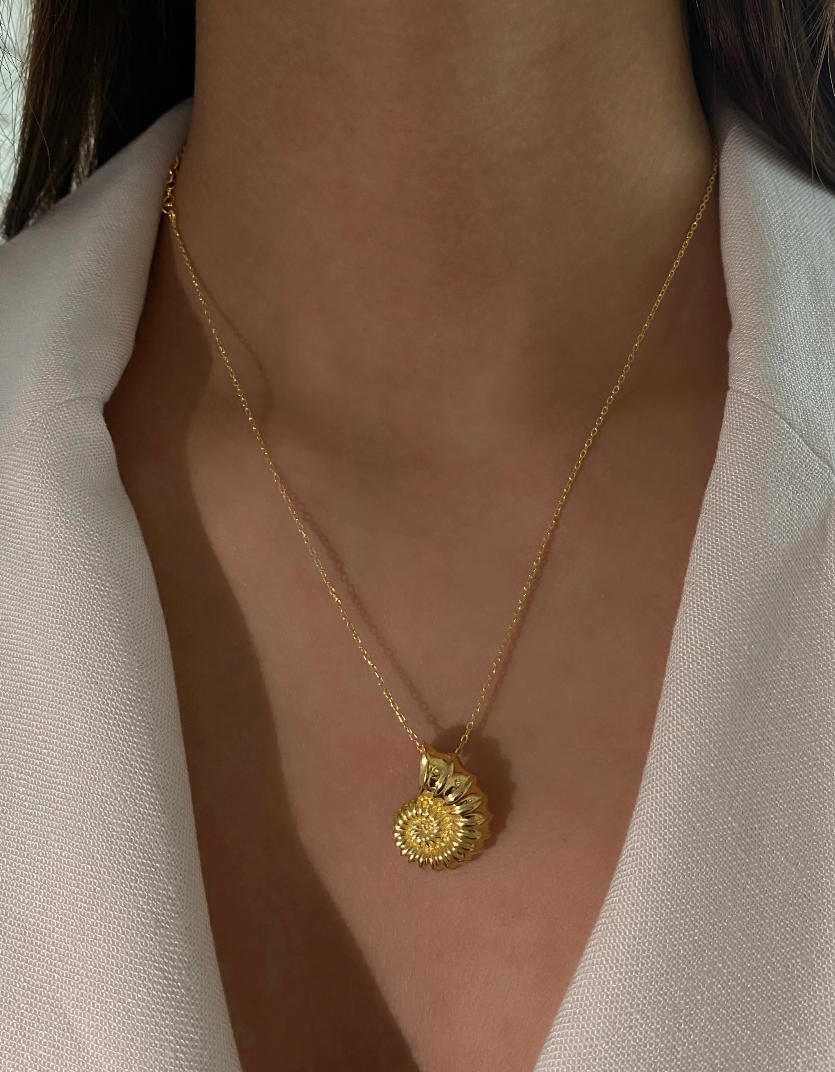 925 Ayar Gümüş Deniz Kabuğu Kolye