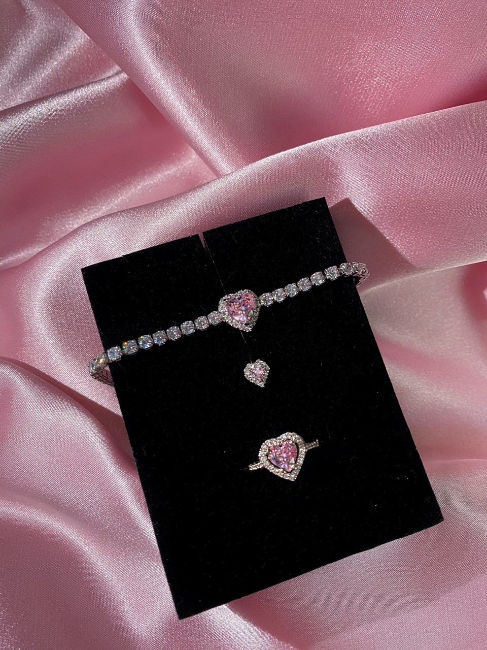 Swarovski Bileklik & Yüzük & Piercing Set