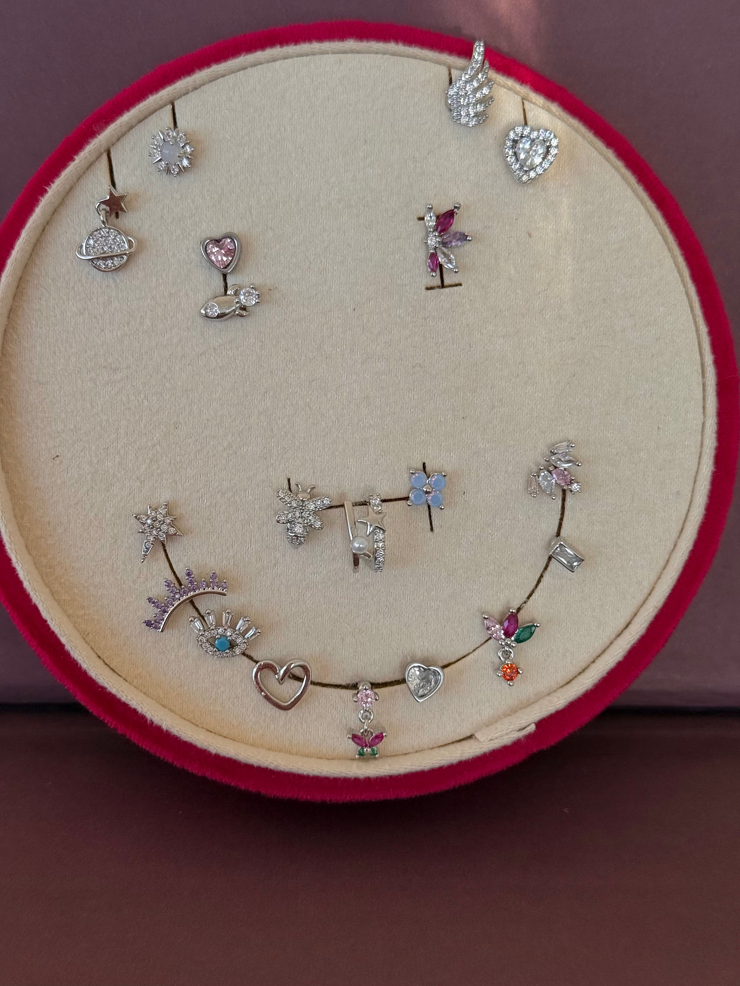 Cerrahi Çelik Silver Kutup Yıldızı Piercing