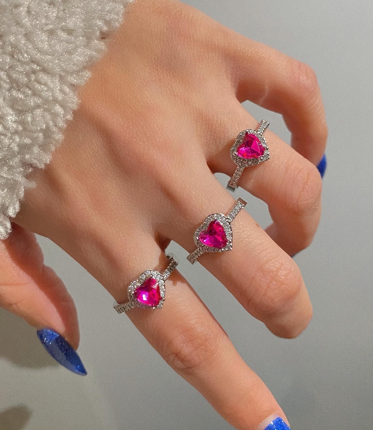 Dark Pink Pandora Yüzük