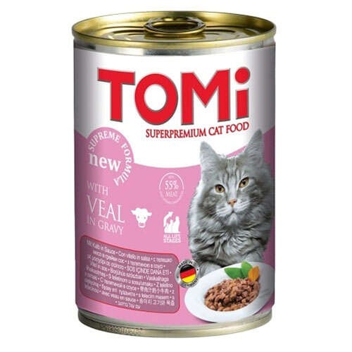 TOMİ KEDİ BUZAĞI ETLİ YAŞ MAMA 400 GR