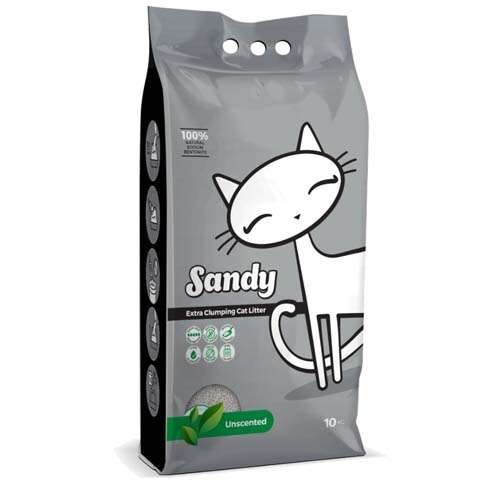 Sandy Hassas Kediler için Kokusuz Tozsuz Topaklanan Sodyum Bentonit Gri Kedi Kumu 10kg
