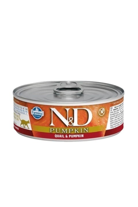 N&D Balkabak Bıldırcın Tahılsız Yetişkin Kedi Konservesi 70g
