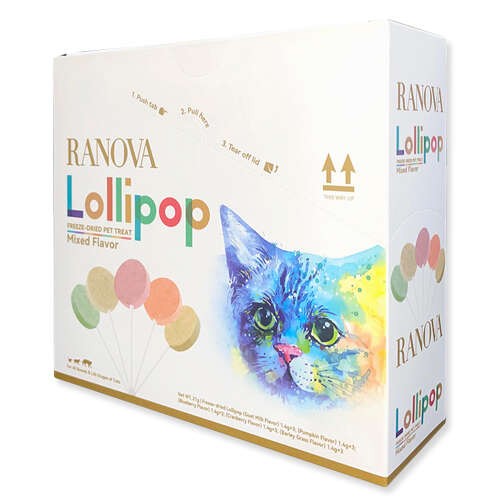 Ranova Kediler için Karışık Lezzetli Lolipop Ödül 15x1.4 Gr