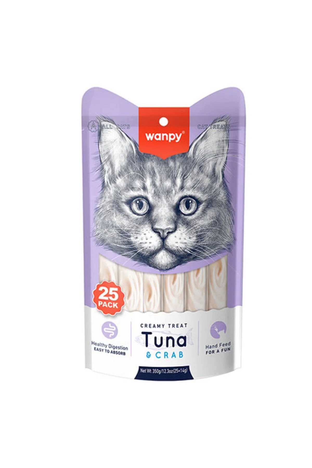 WANPY TON BALIKLI YENGEÇLİ KREMA KEDİ ÖDÜLÜ 25'Lİ