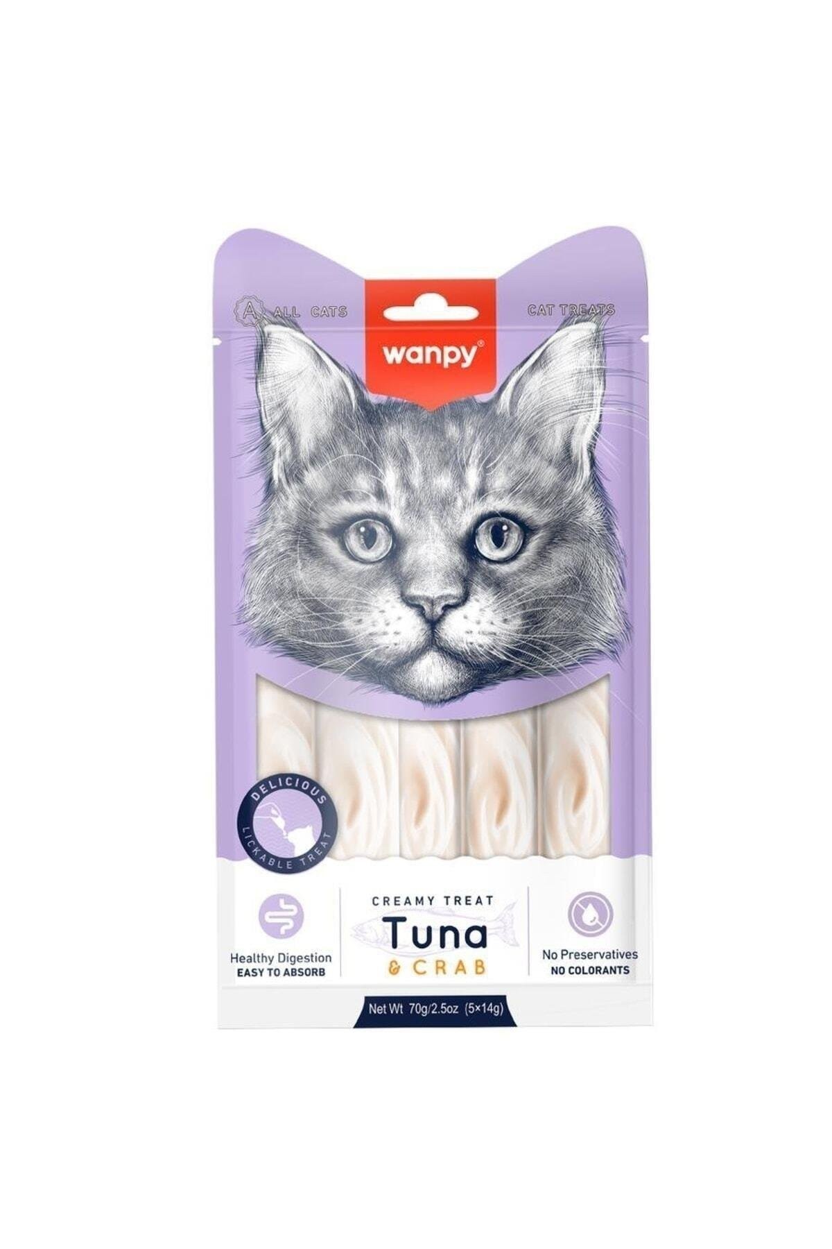 Wanpy Ton Balığı Yengeç Likit Kedi Ödülü 5x14 gr