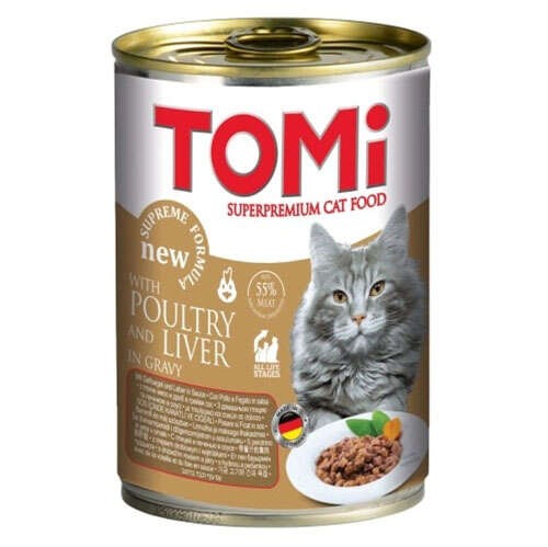 TOMİ KEDİ KÜMES HAYVANLI ETLİ YAŞ MAMA 400 GR