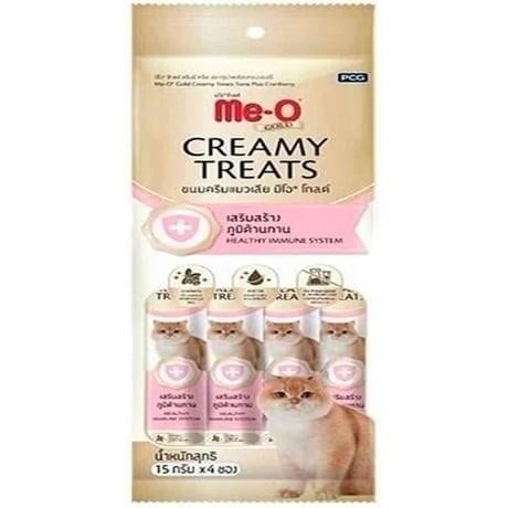 Me-O Gold Creamy Treats Ton Balıklı Ve Turna Yemişli Ek Besin ve Kedi Ödülü 60 Gr ( 4 x 15 Gr )