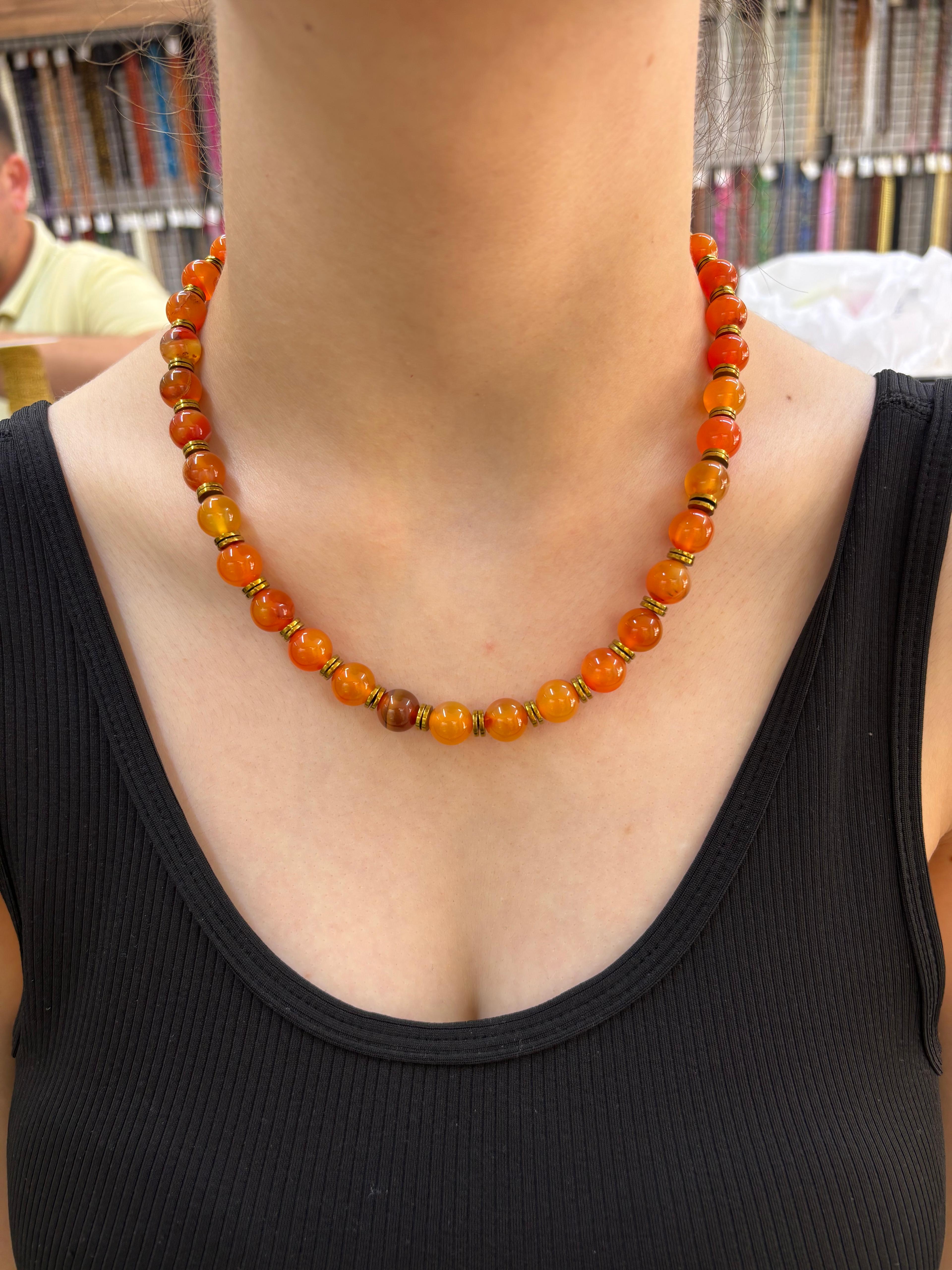 10 mm Akik Taşı Kolye