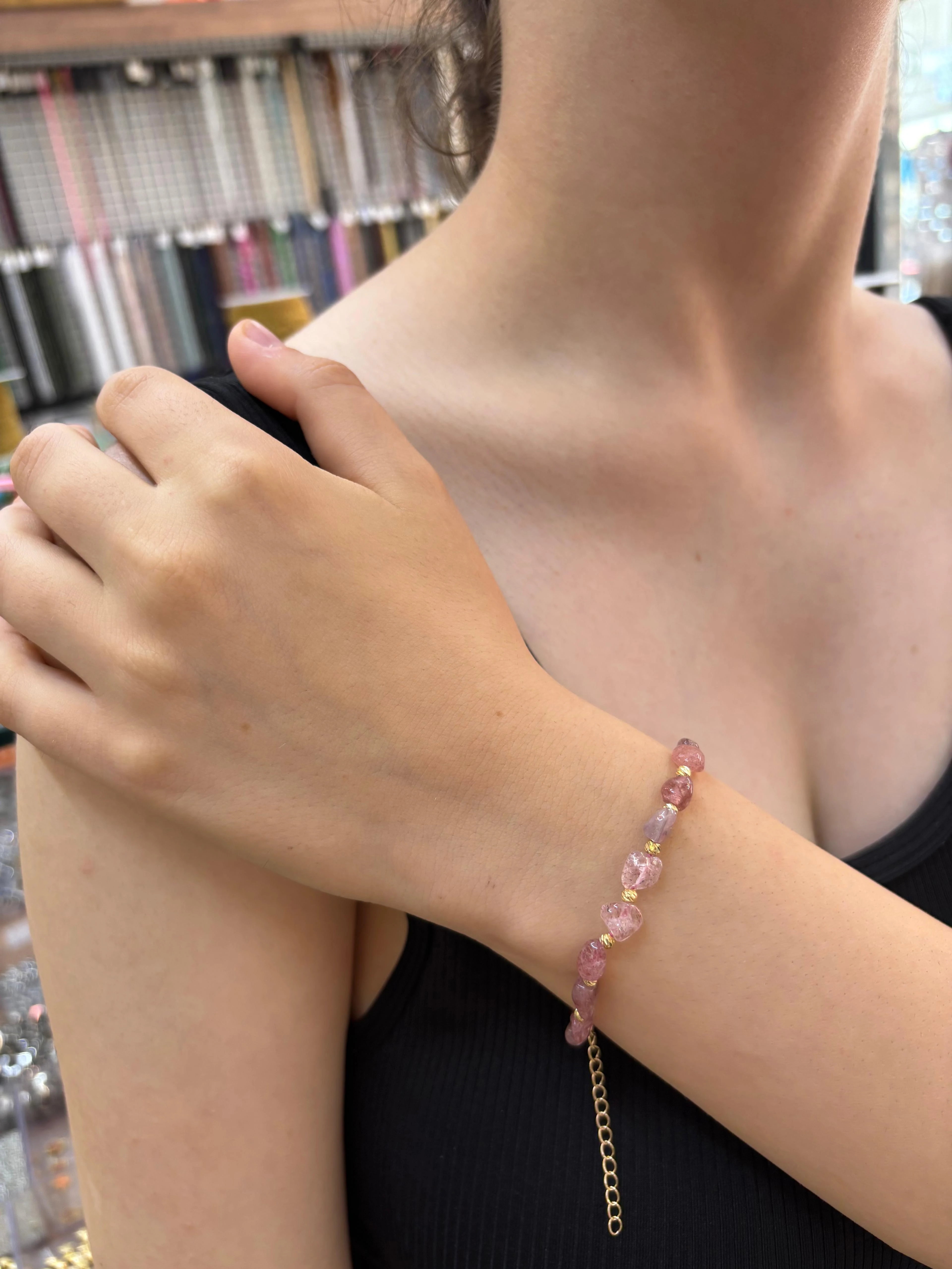 Tımbıl Çilek Kuvars Bileklik