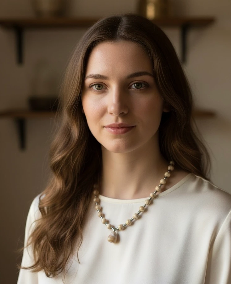 8 mm Esmer Sedef kolye 