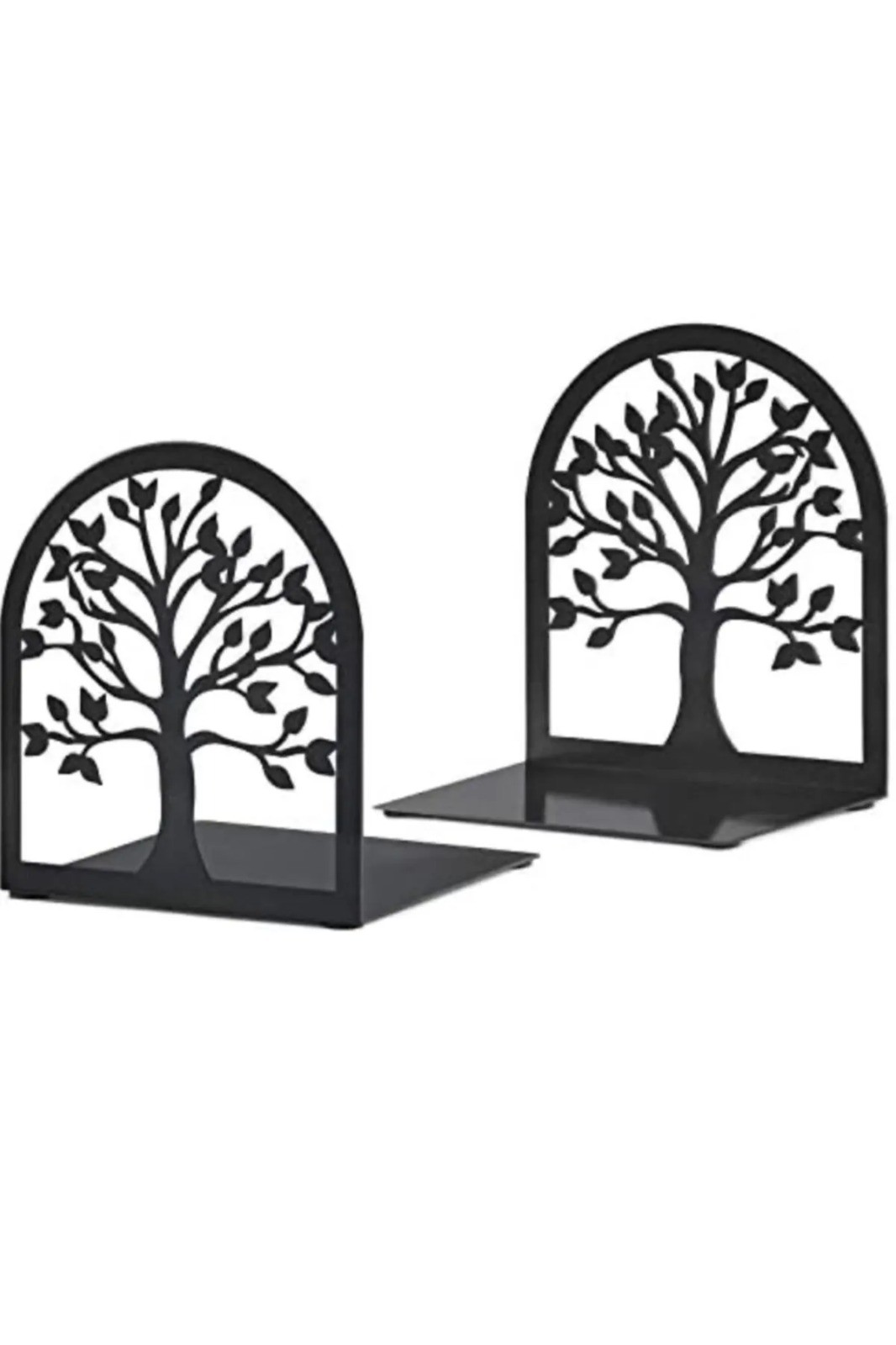 Oval Ağaç Desenli Kitap Desteği - Dekoratif Estetik Kitap Tutucu Dekoratif Metal Kitap Tutucu Ağaç Figürlü Kitaplık Organizer Destek