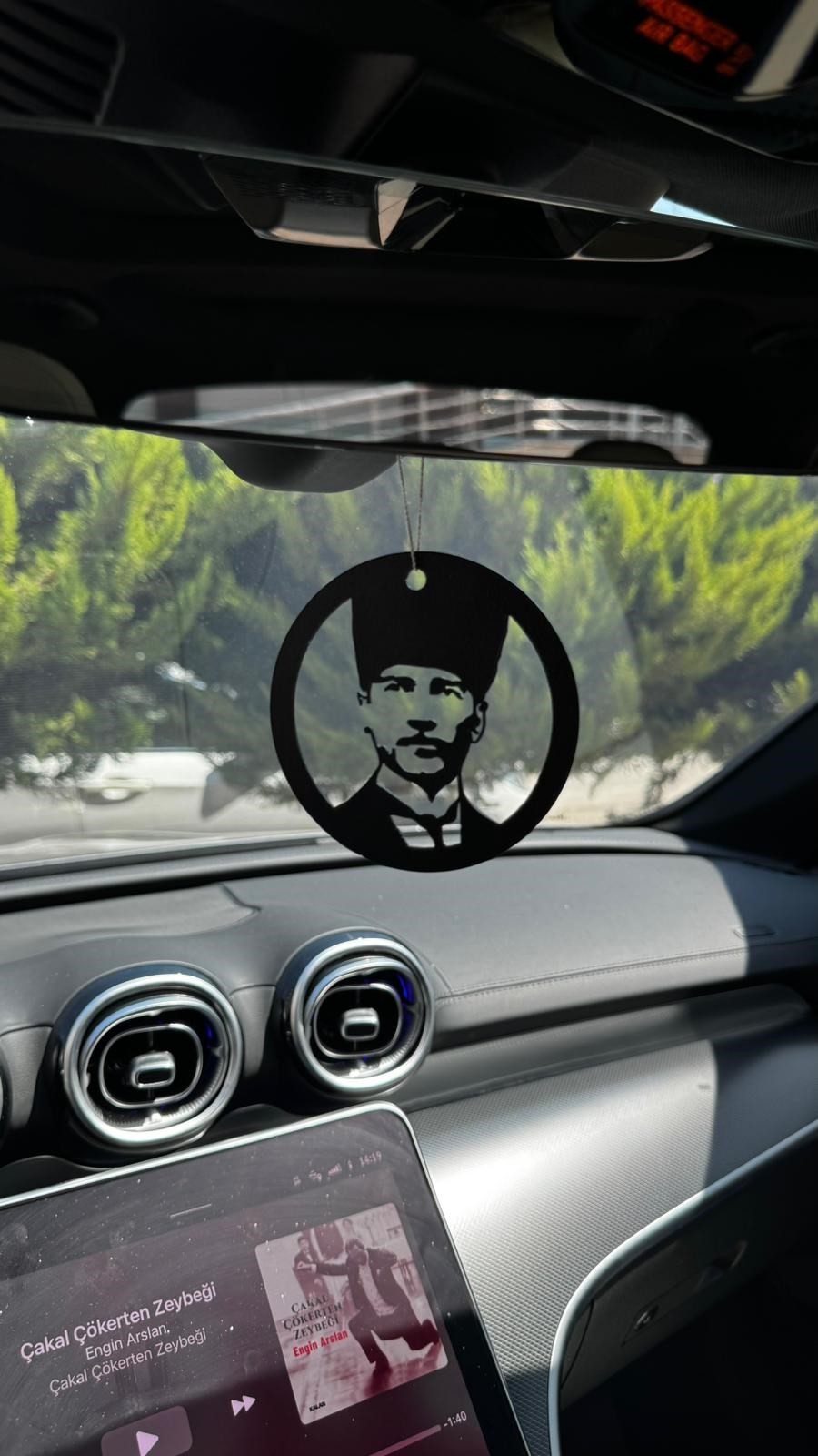 Araba Süsü Metal Mustafa Kemal Atatürk Dikiz Aynası Süsü Dekoratif