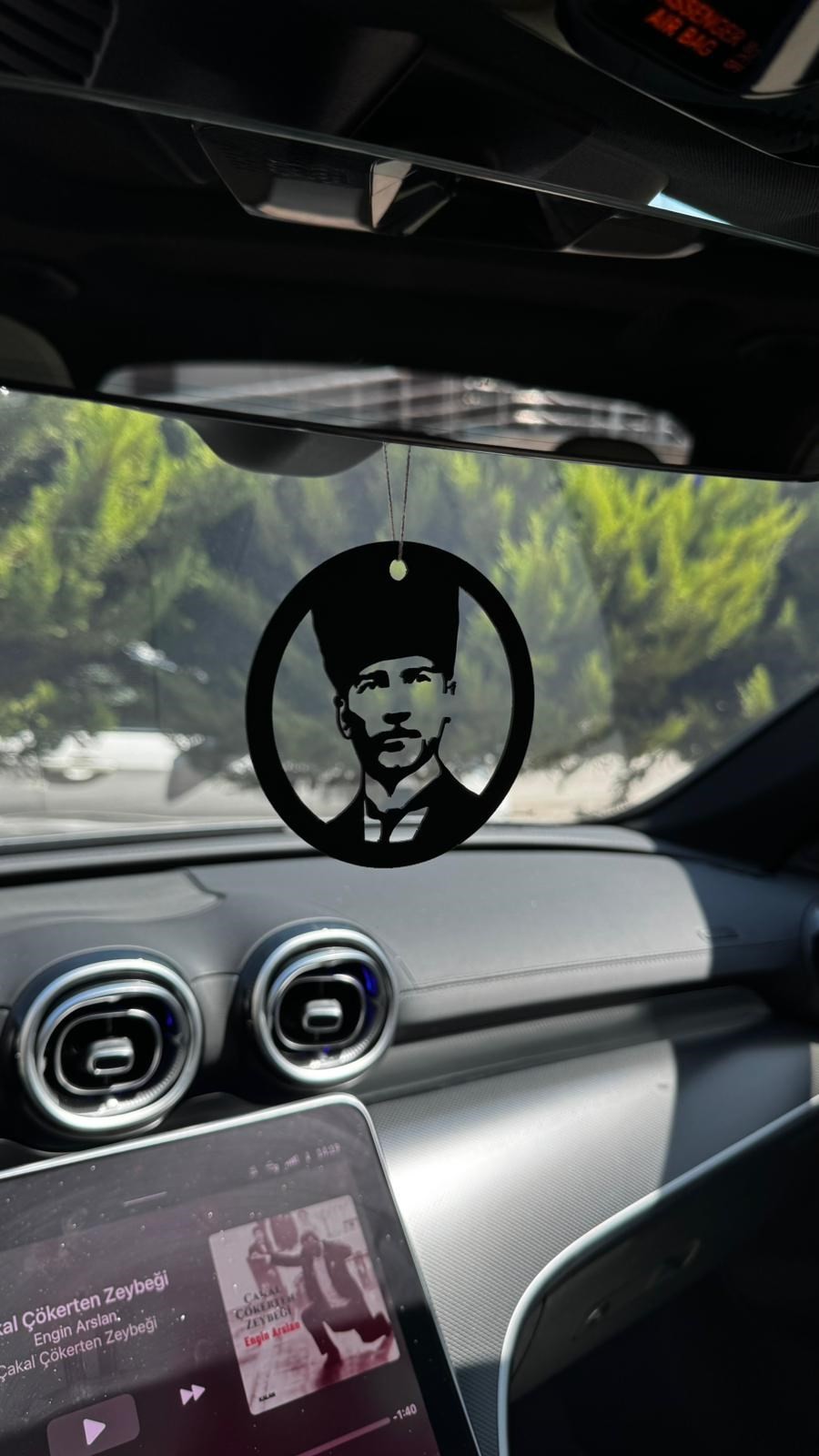 Araba Süsü Metal Mustafa Kemal Atatürk Dikiz Aynası Süsü Dekoratif