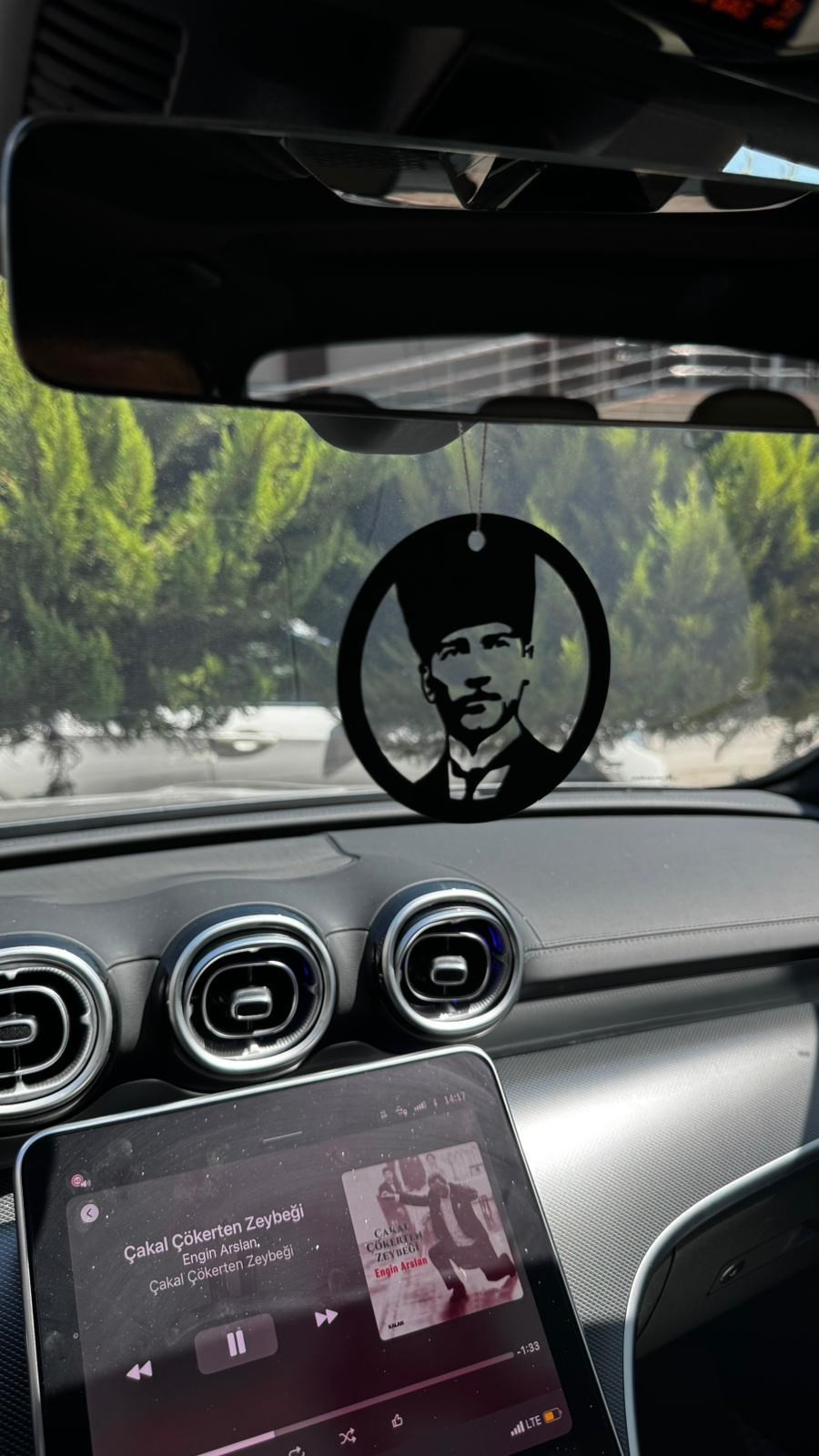 Araba Süsü Metal Mustafa Kemal Atatürk Dikiz Aynası Süsü Dekoratif