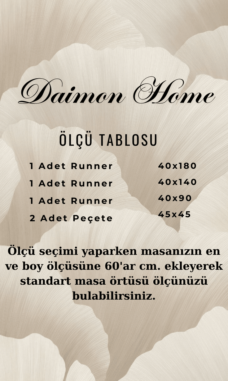 Beste Model Güpürlü 5'li Runnerlı Oda Takımları ( Ranır )