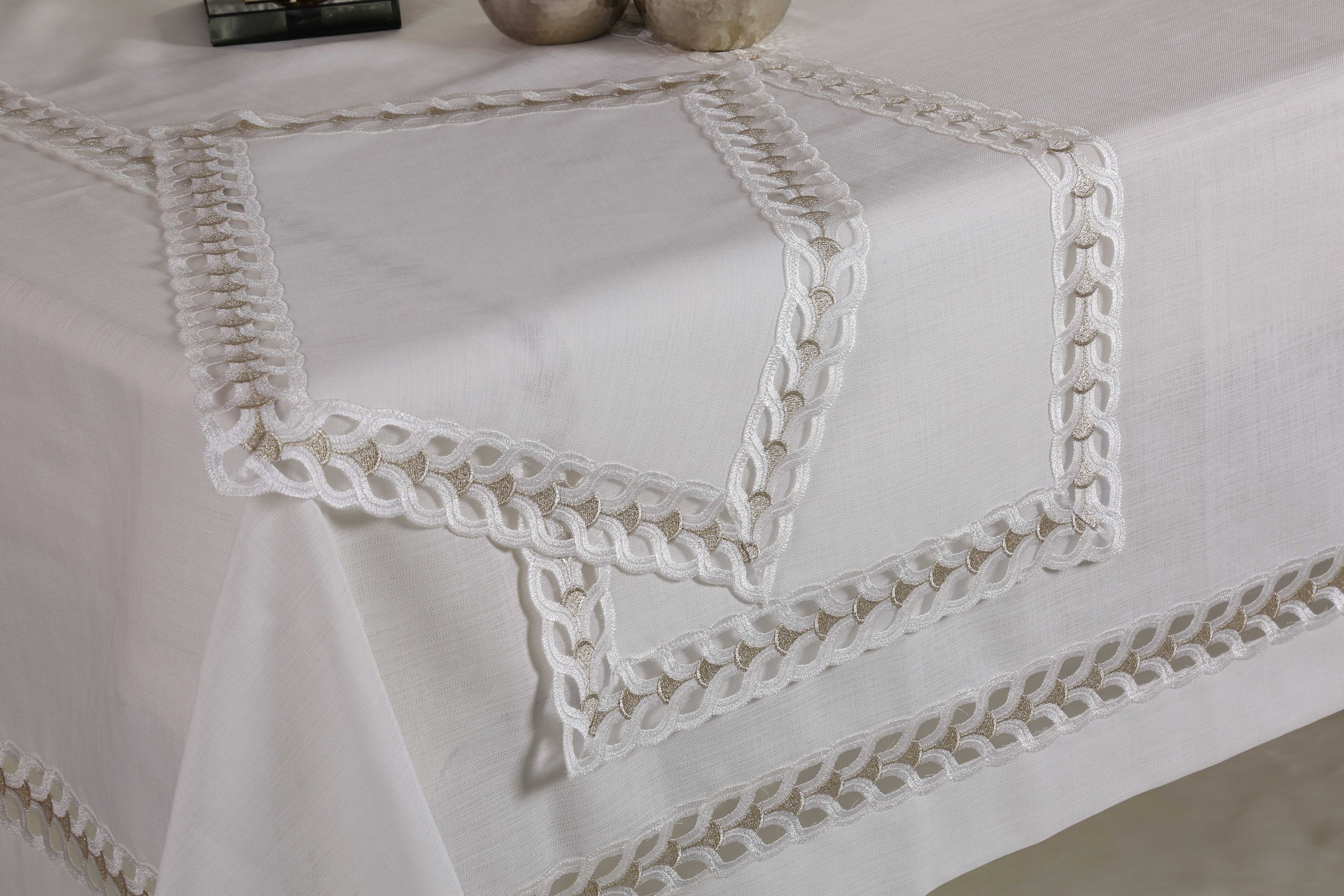 Roma Model French Lace Tablecloth