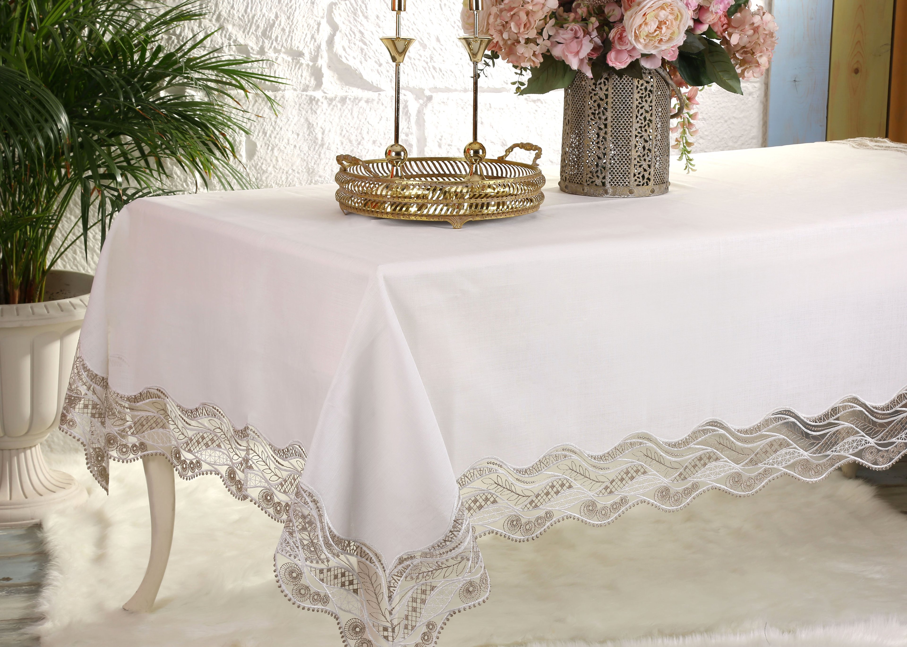 Parma Model French Lace Tablecloth