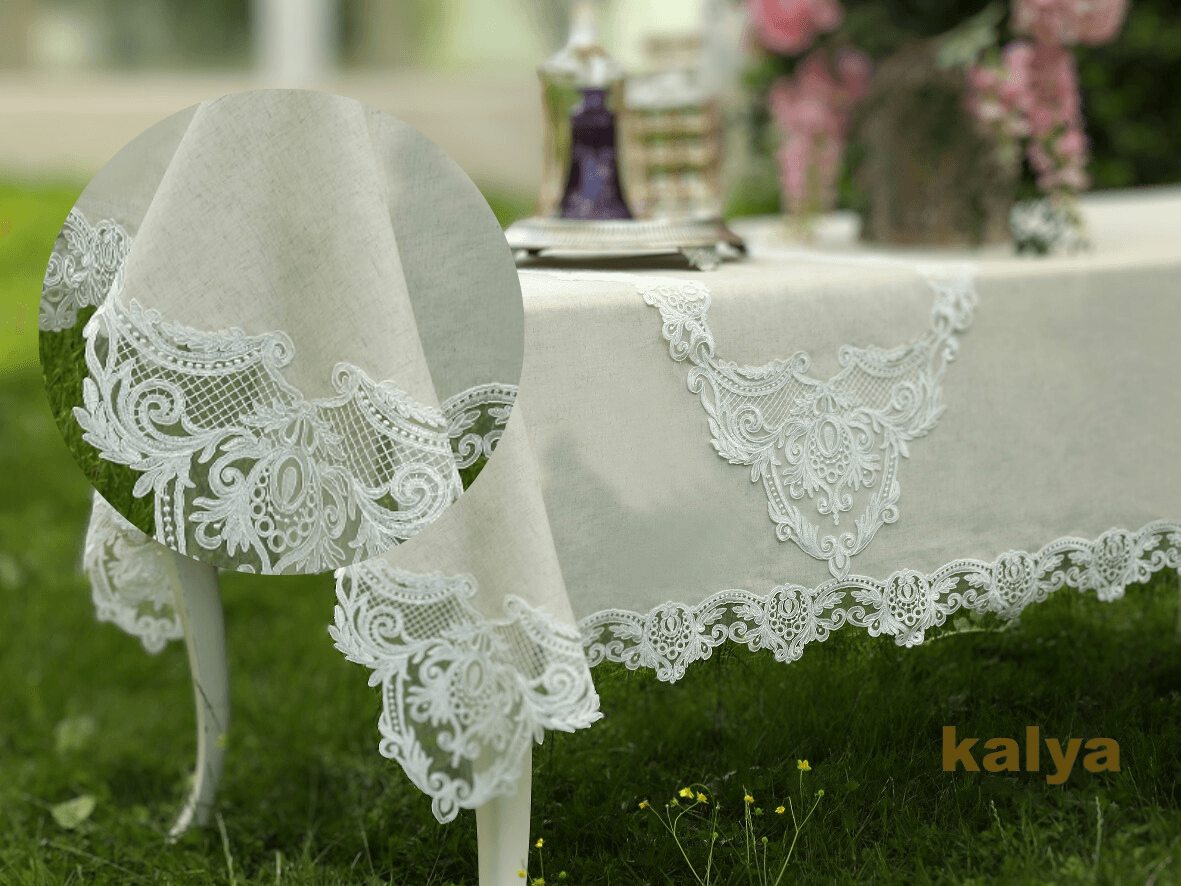 Kalya Model French Lace Tablecloth