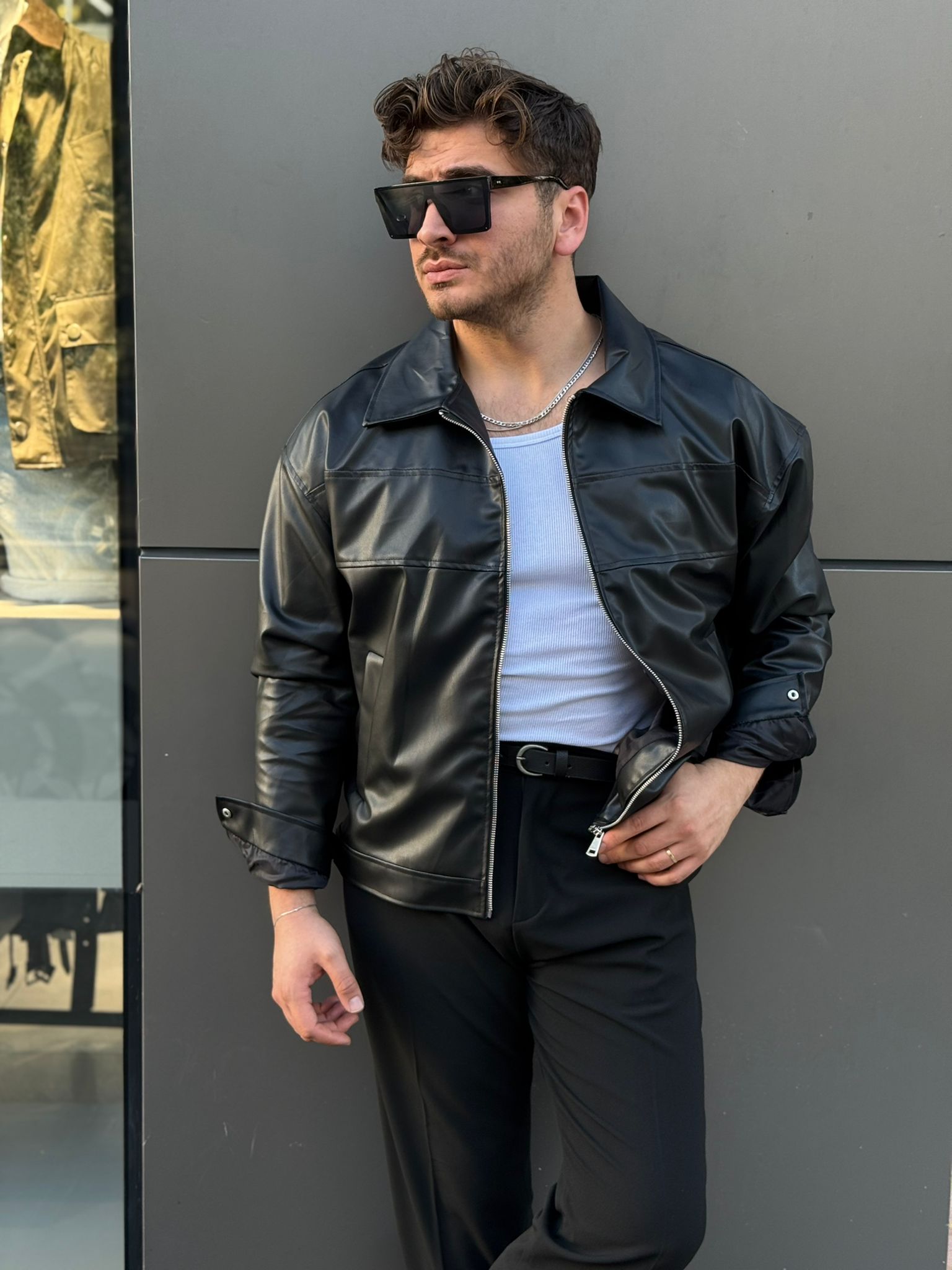 Deri Ceket Fermuarlı