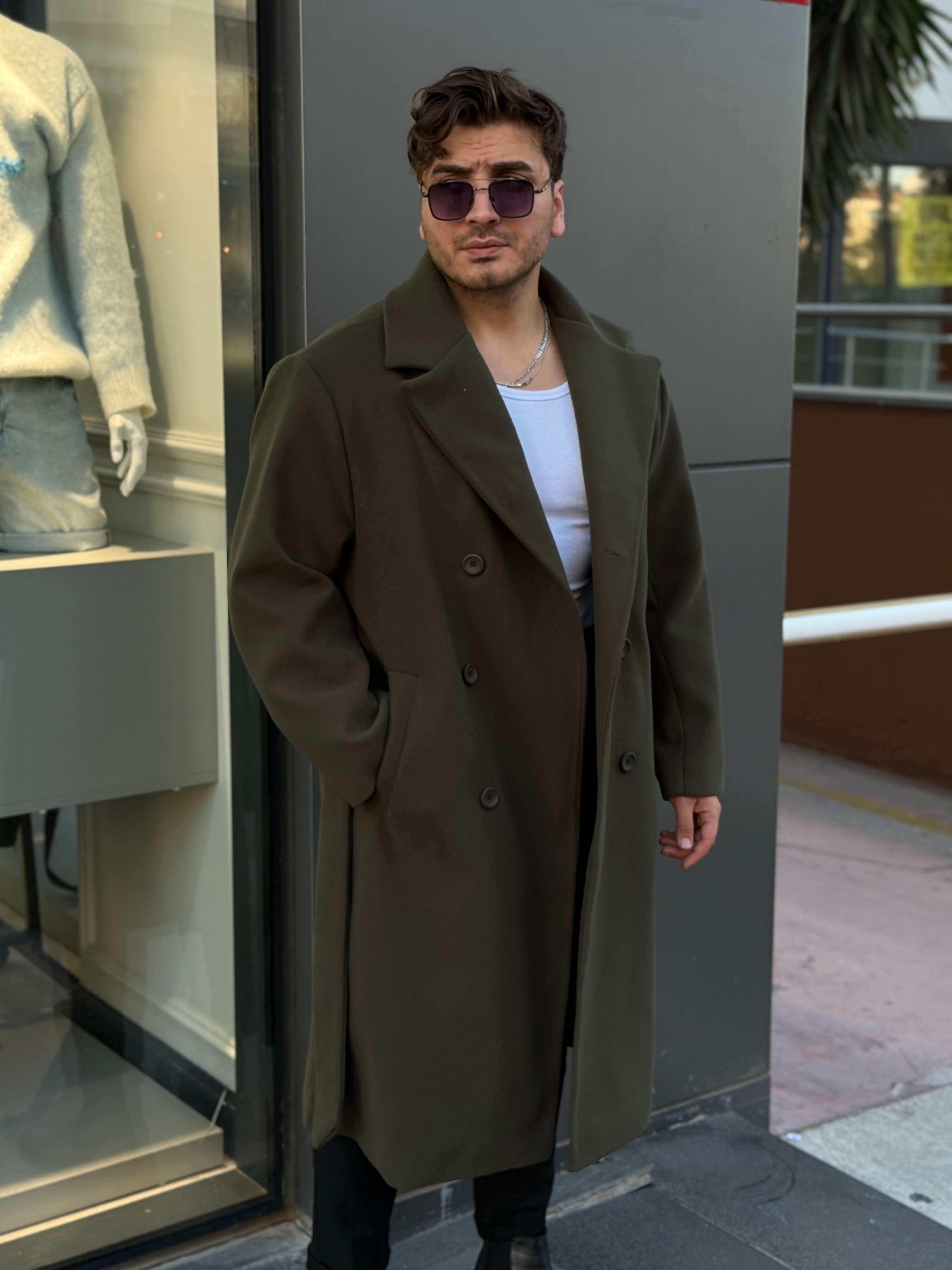 Kuşaklı Kaşe Kaban  - Yeşil