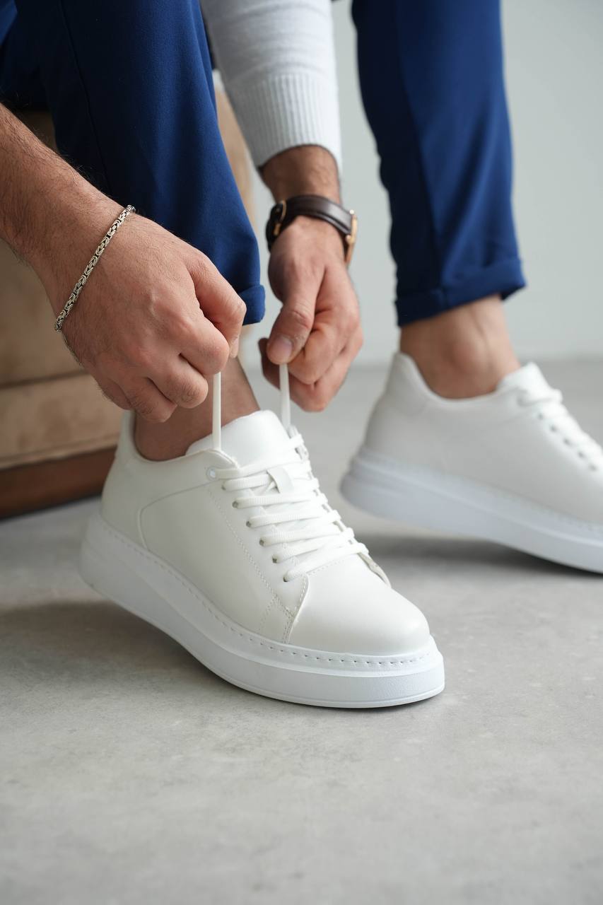 KB-B2 Kuback Beyaz Cilt Günlük Erkek Ayakkabı