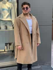 Kuşaklı Kaşe Kaban  - krem