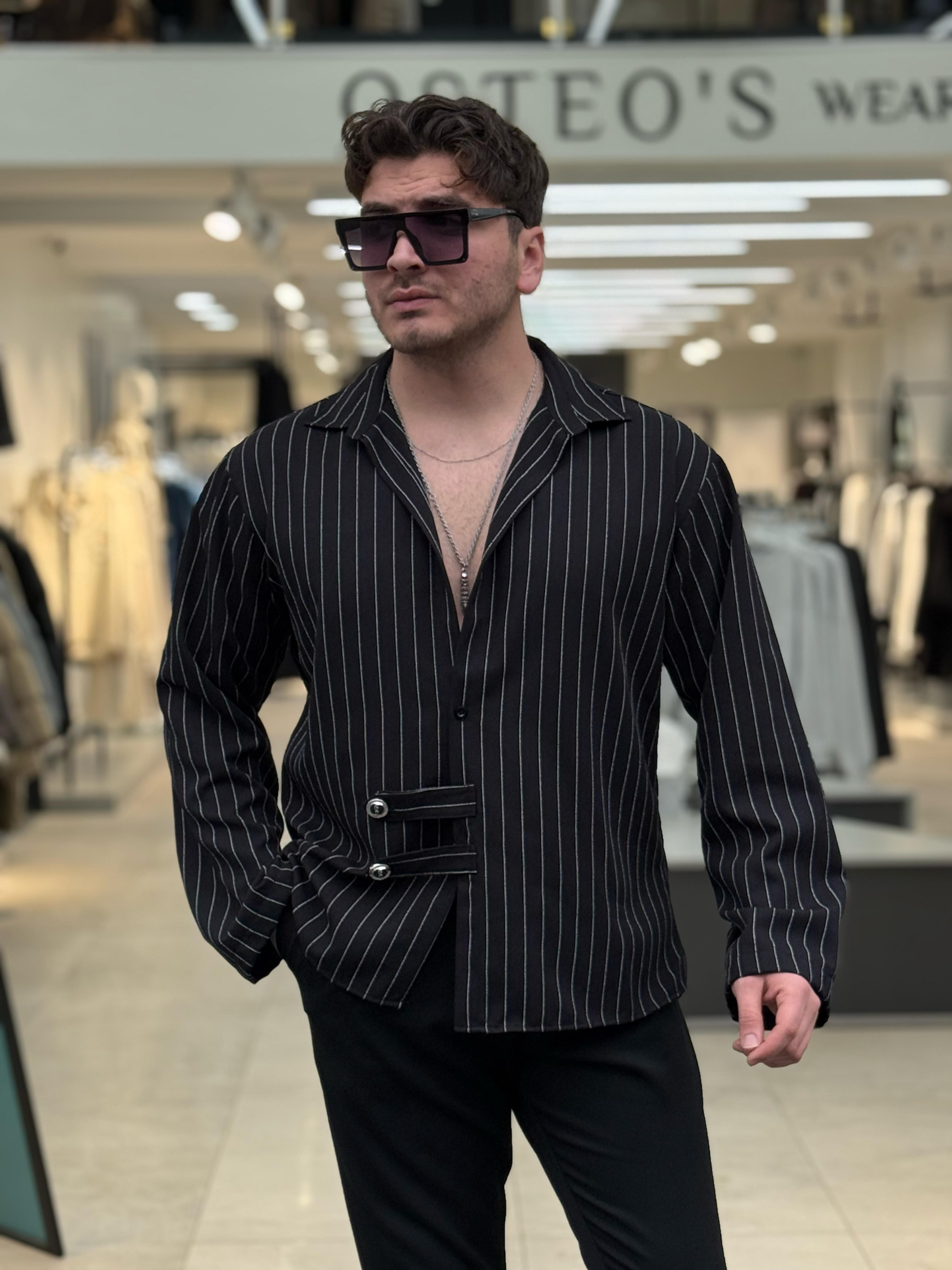 Düğme Detaylı Oversize Gömlek