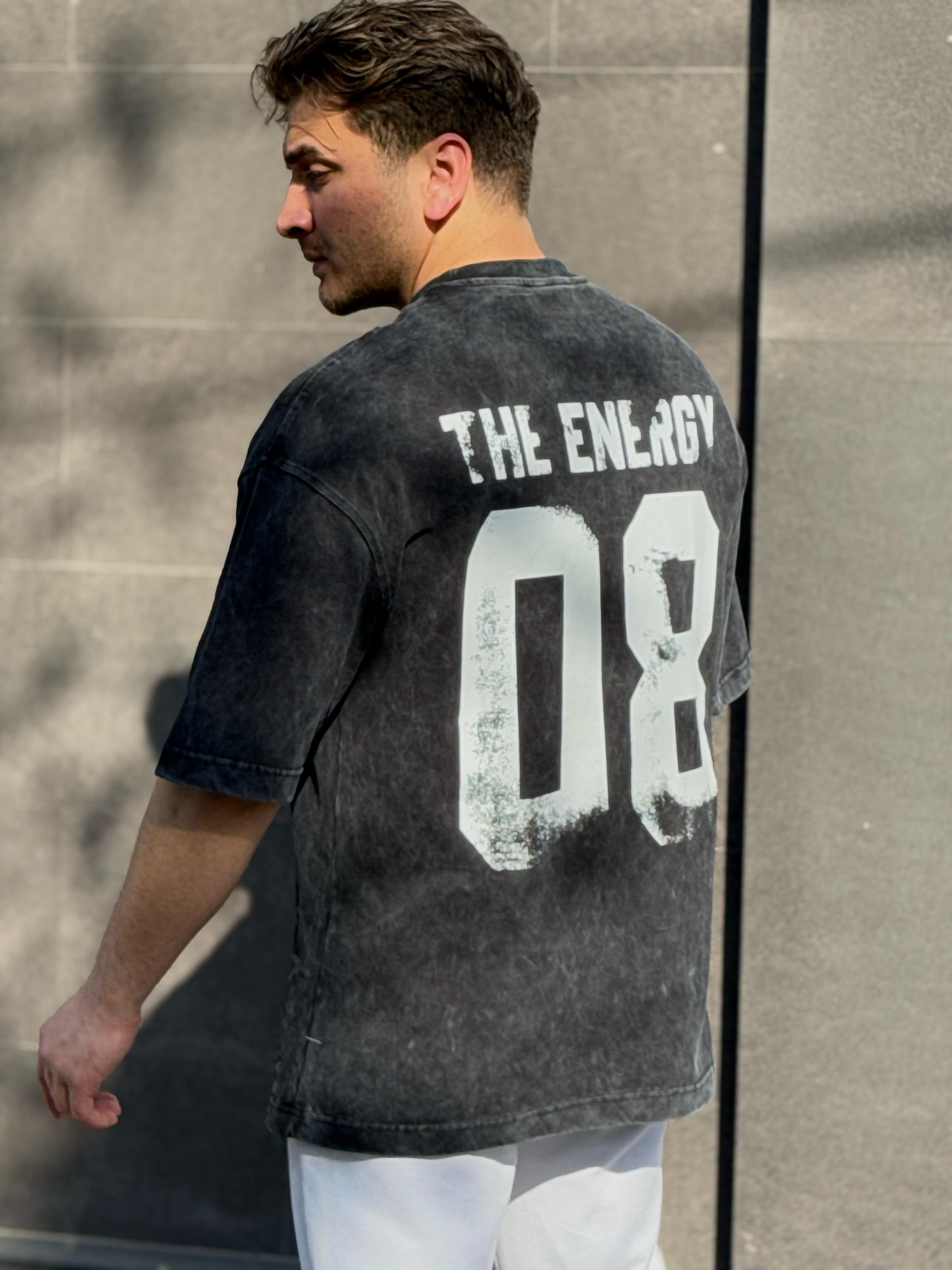 Arka Baskılı Oversize Tshirt - Siyah