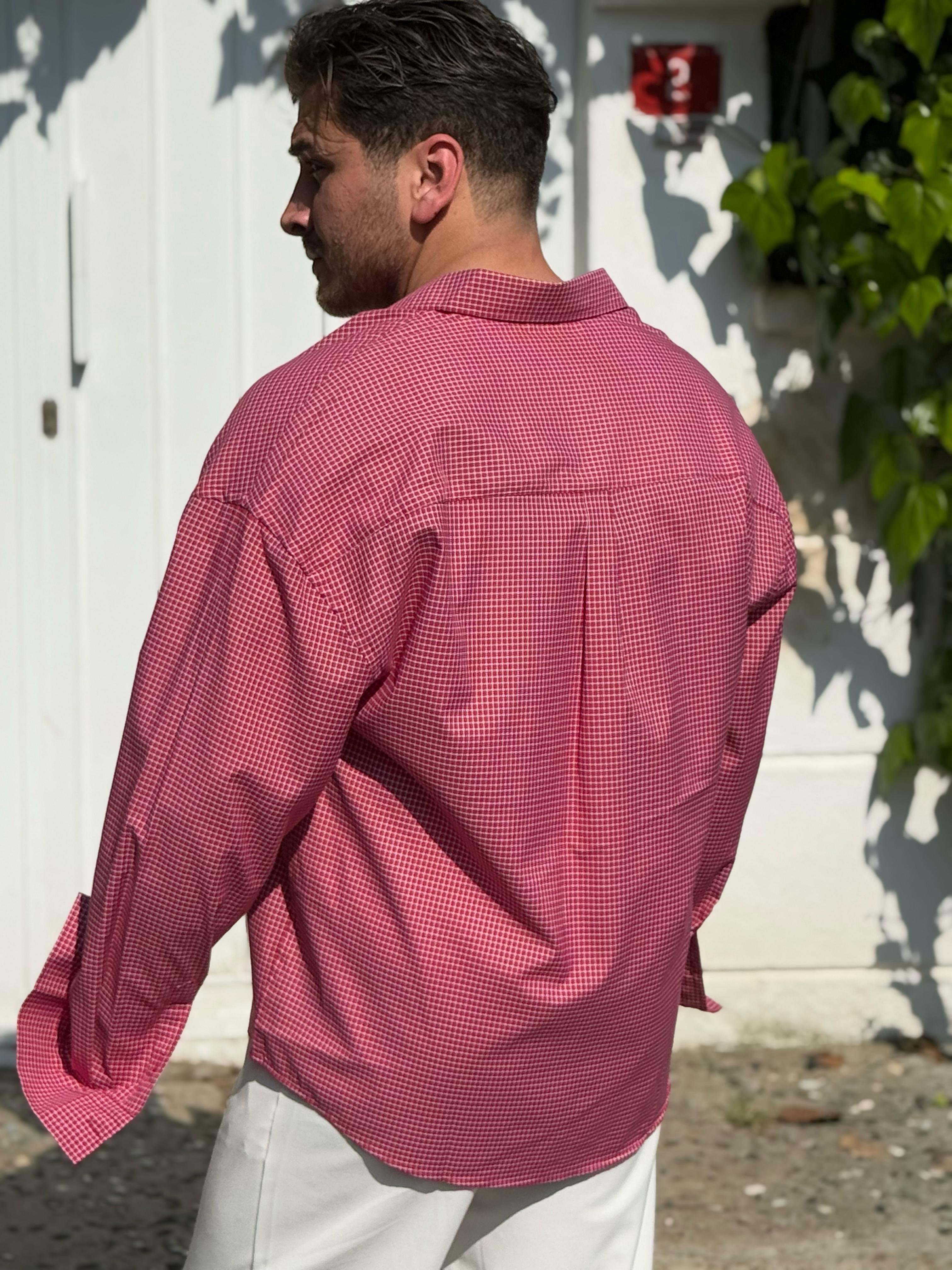 Noktalı Cep Detaylı Oversize Gömlek