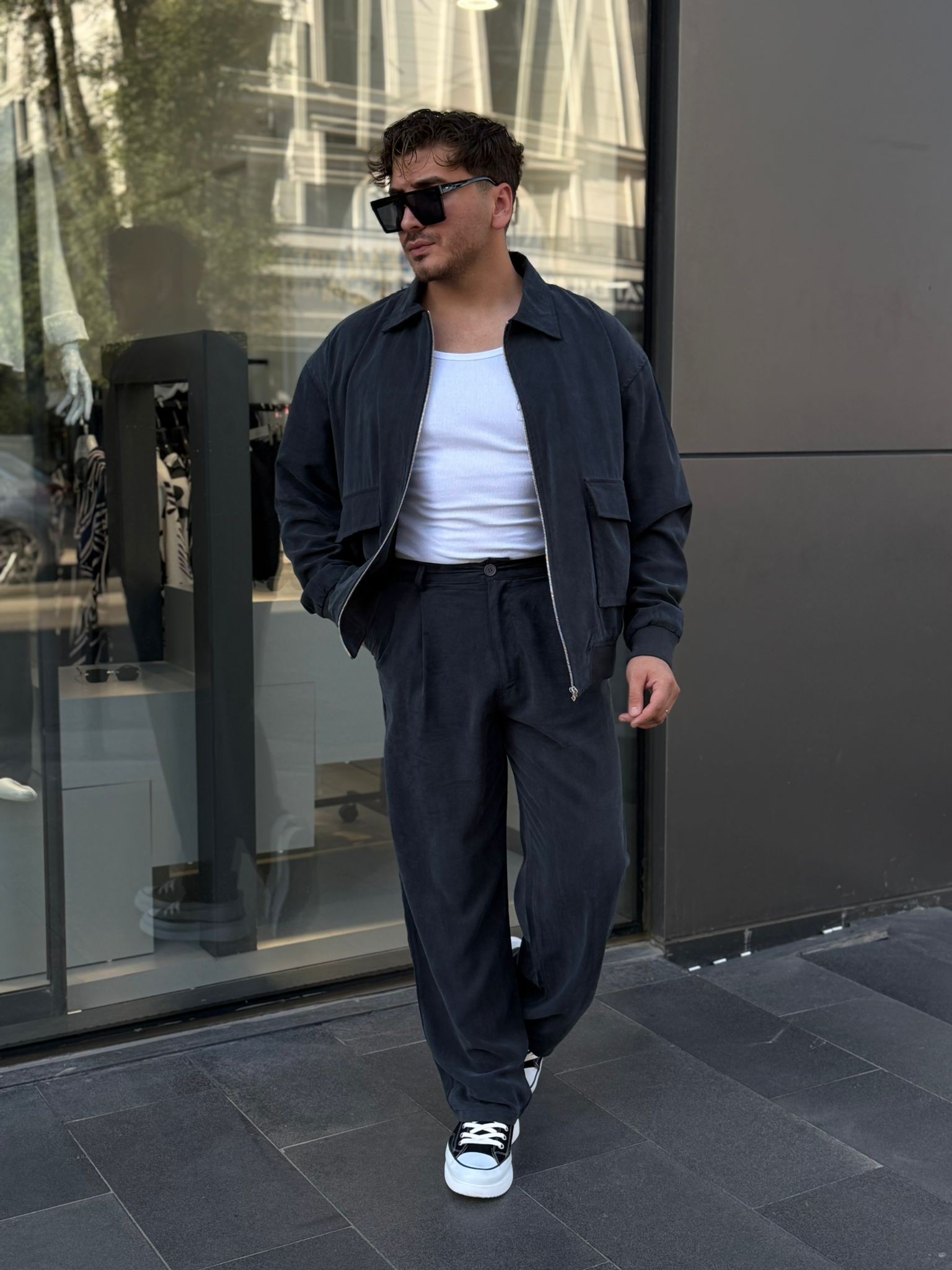 Oversize Ceket Takım Antrasit