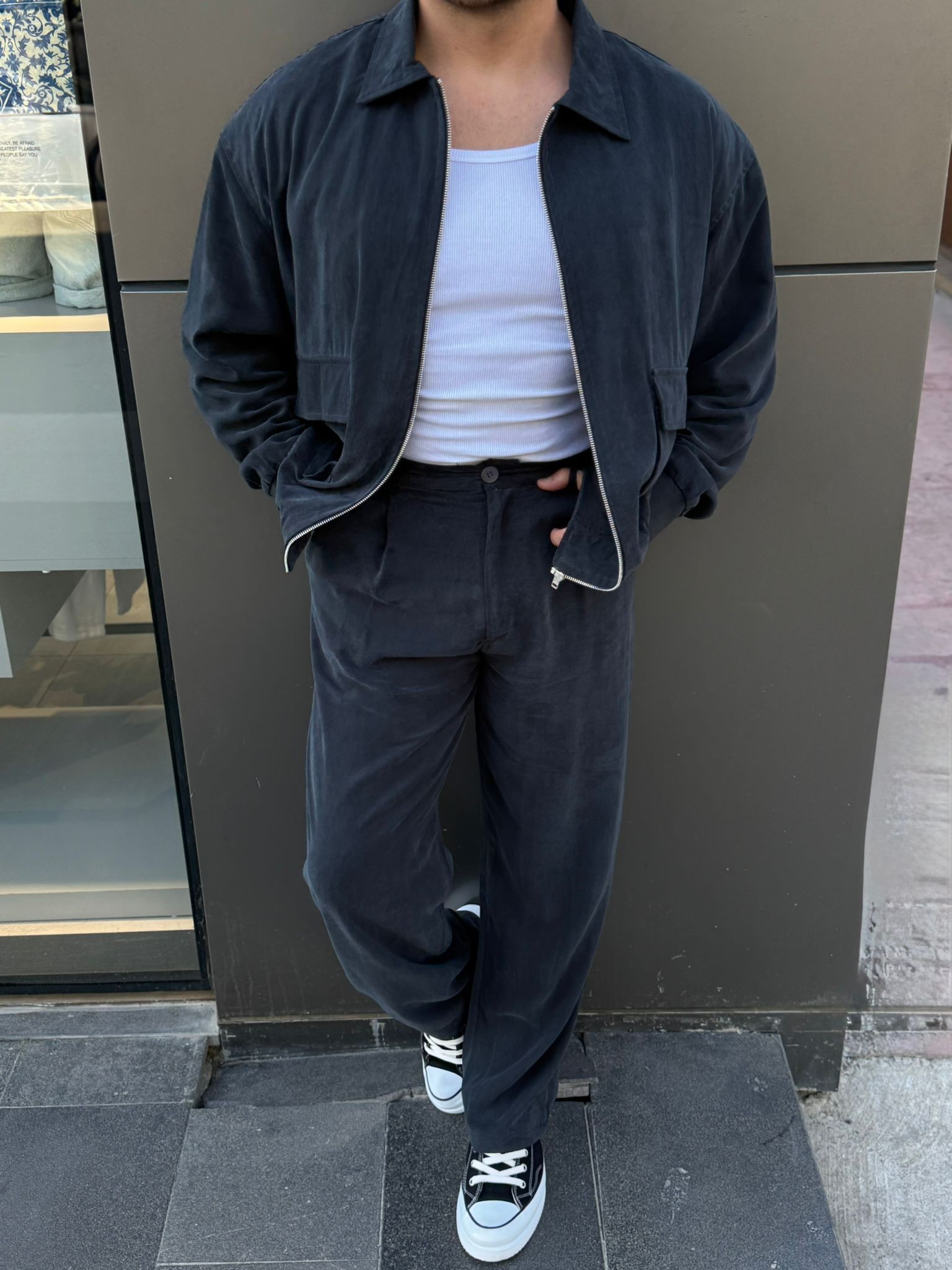 Oversize Ceket Takım Antrasit