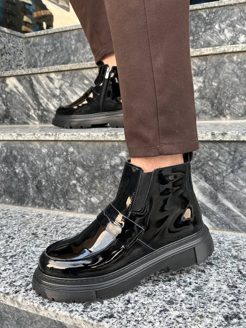 KB-K1 Kuback Kömür Rugan Günlük Erkek Bot