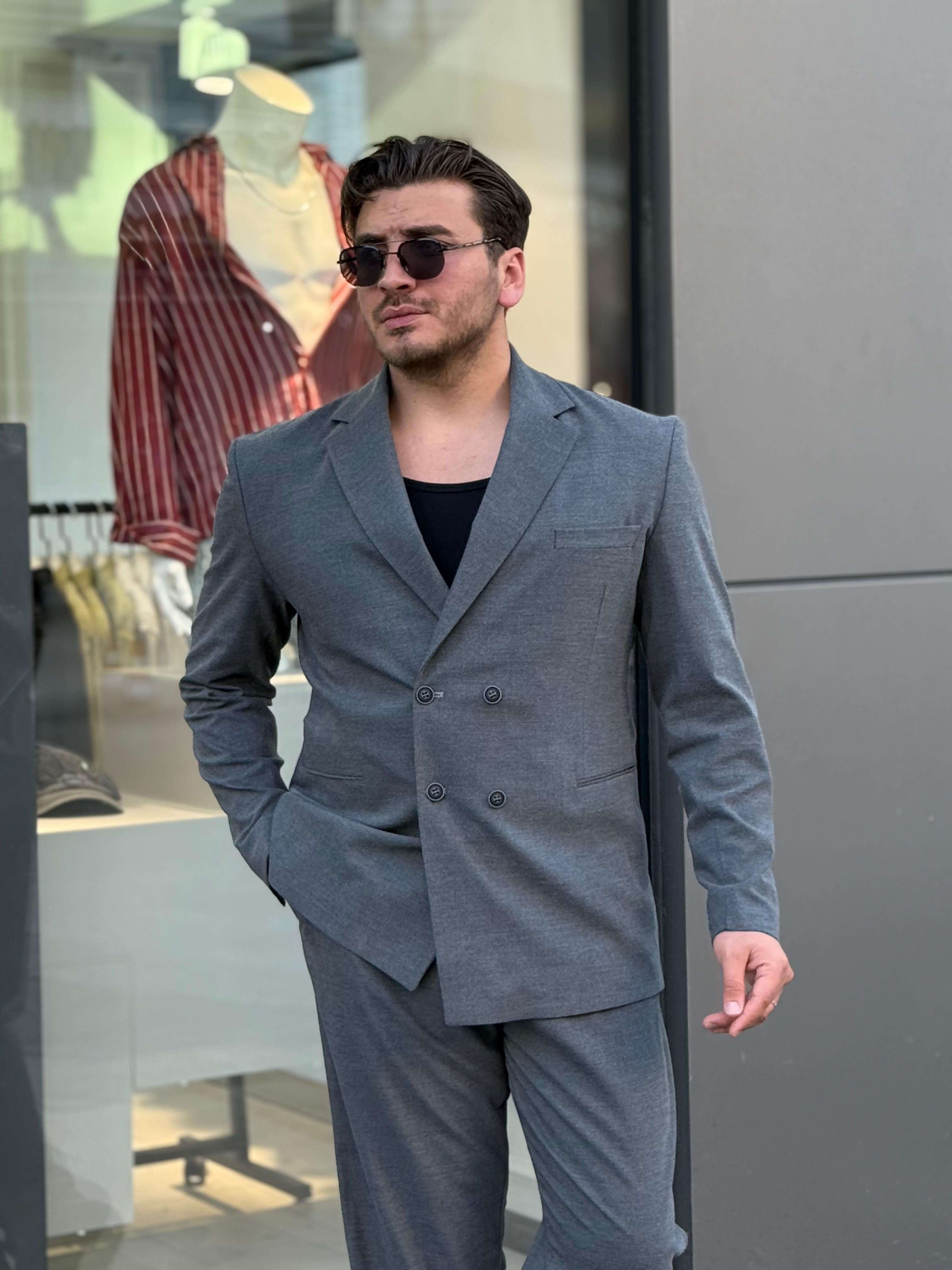 Kruvaze Takım Elbise - antrasit