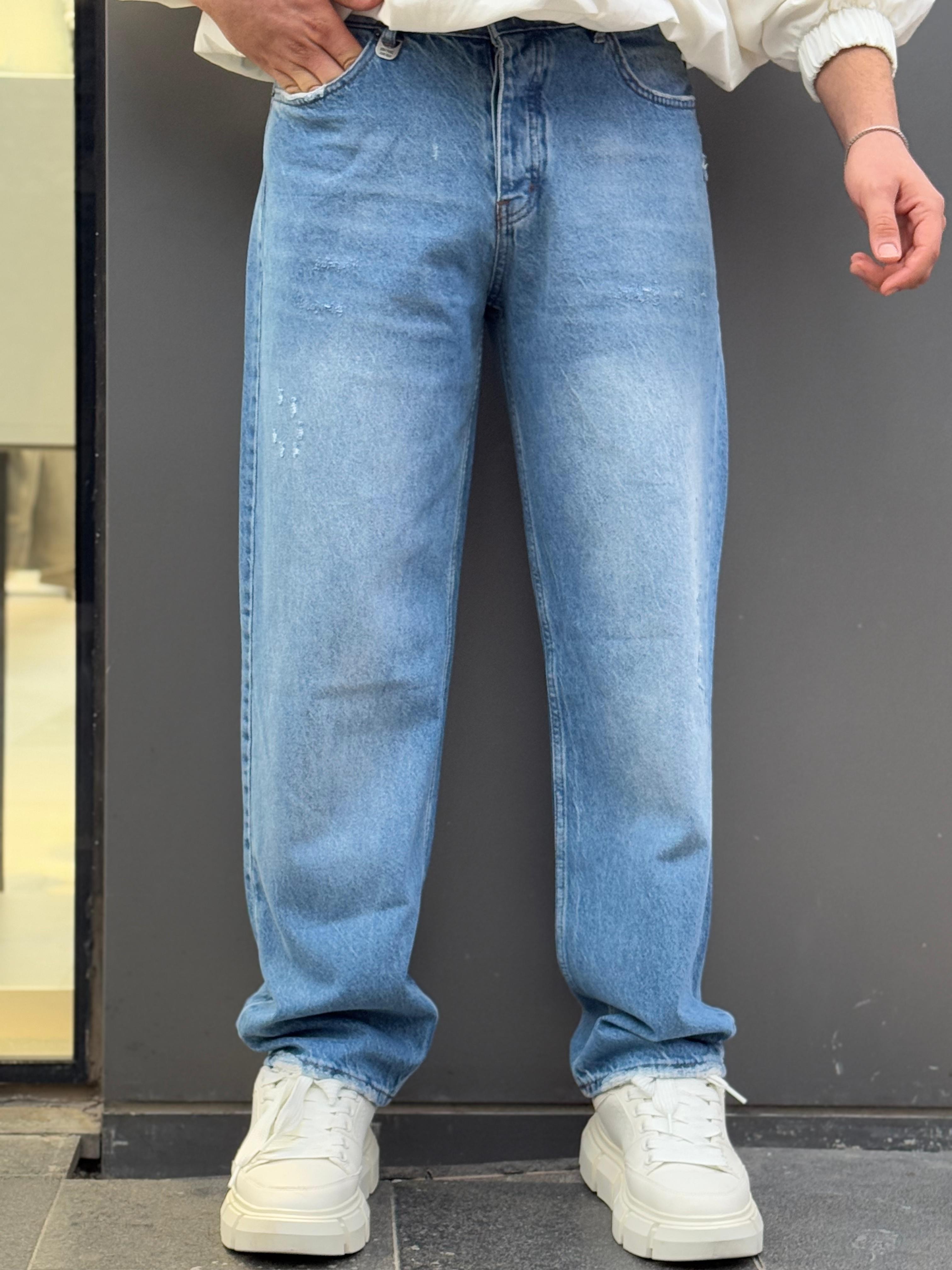 Kesik Detaylı Baggy Jean