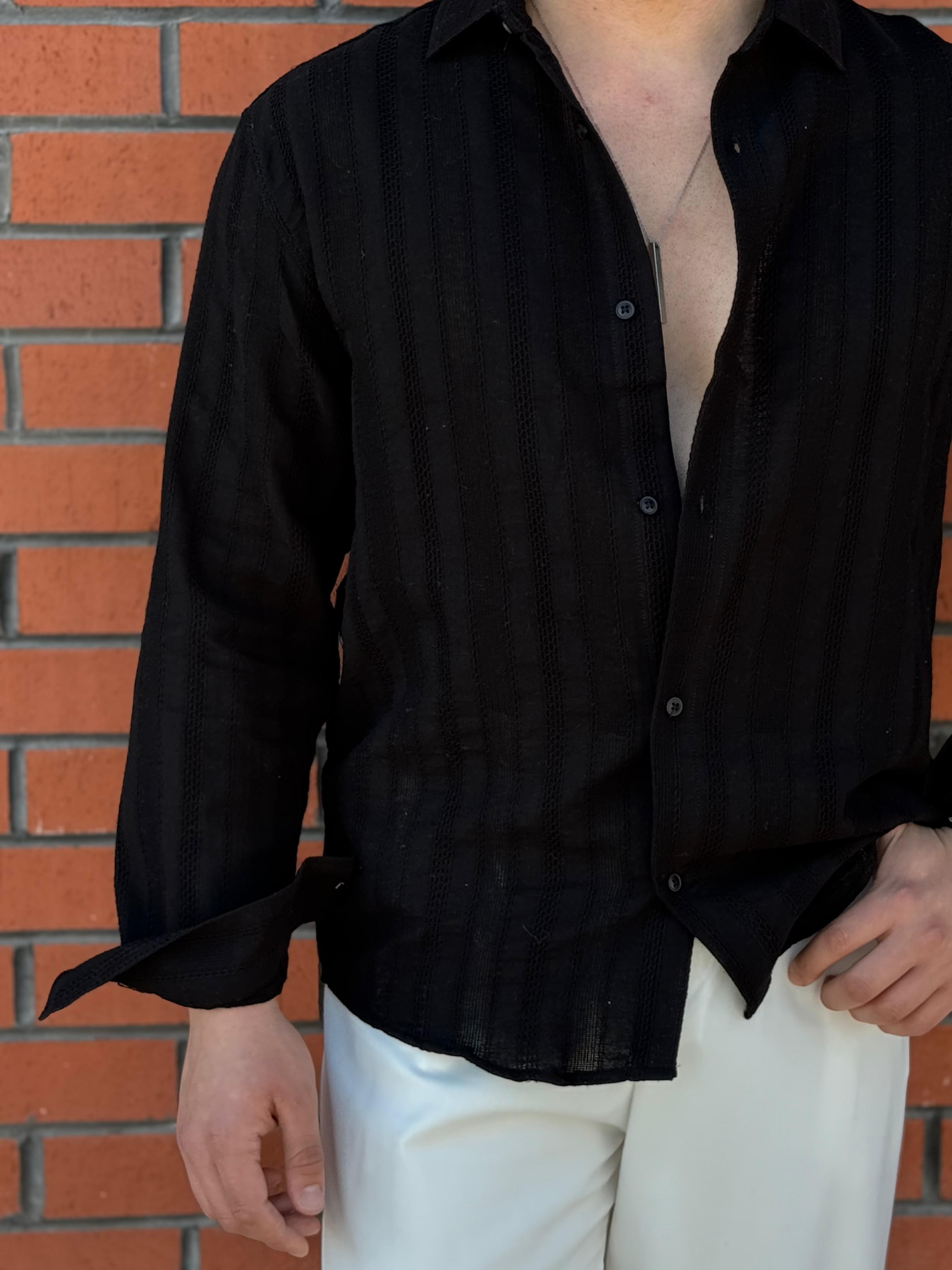 Şerit Detaylı Oversize Gömlek