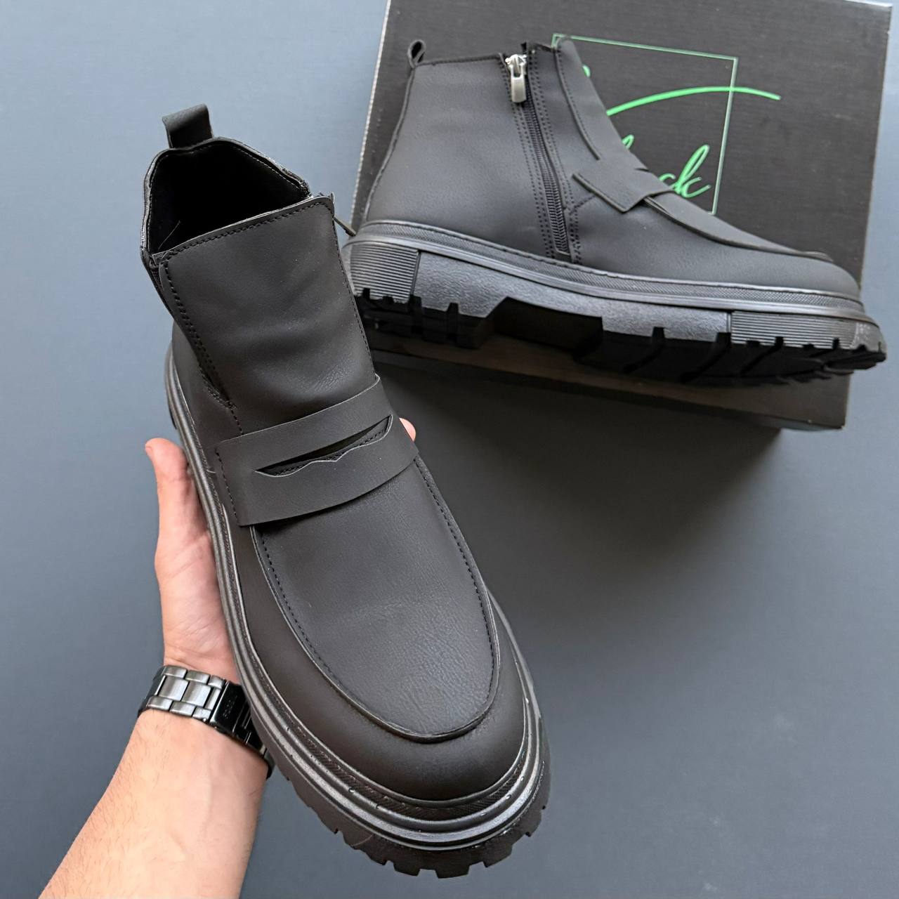 KB-K1 Kuback Kömür Cilt Günlük Erkek Bot