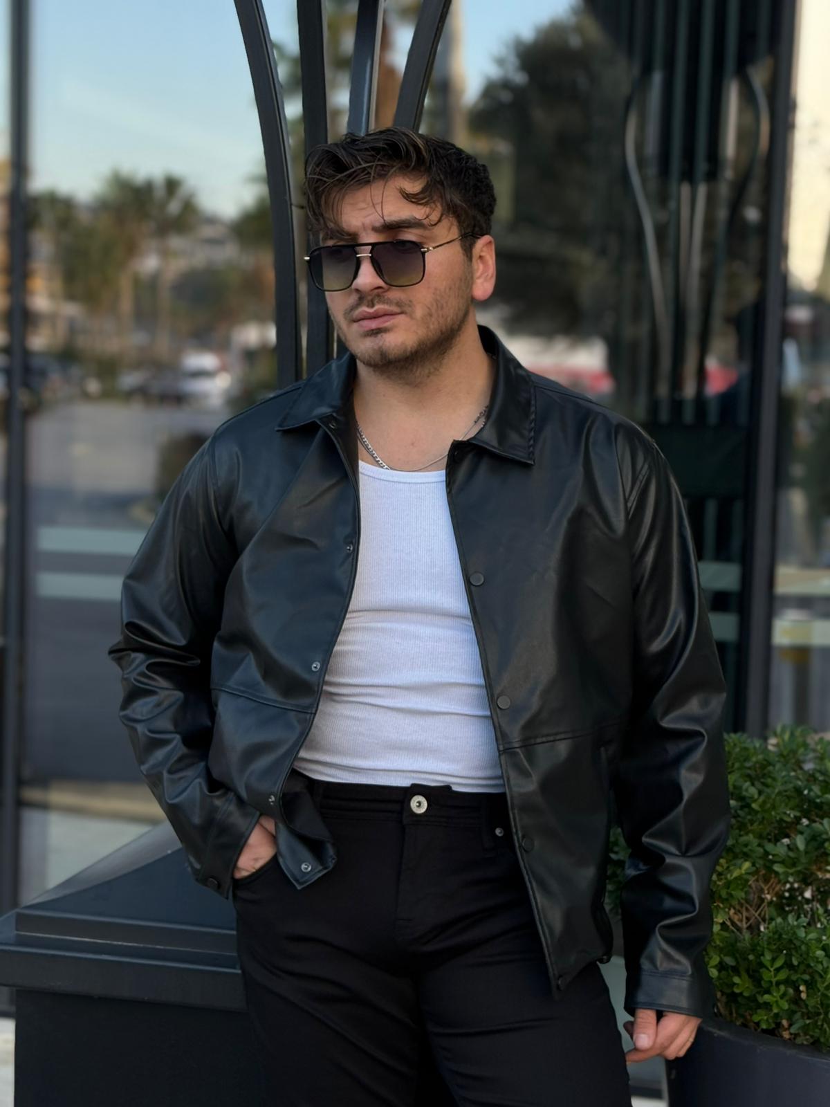 Çıt Çıtlı Deri Ceket