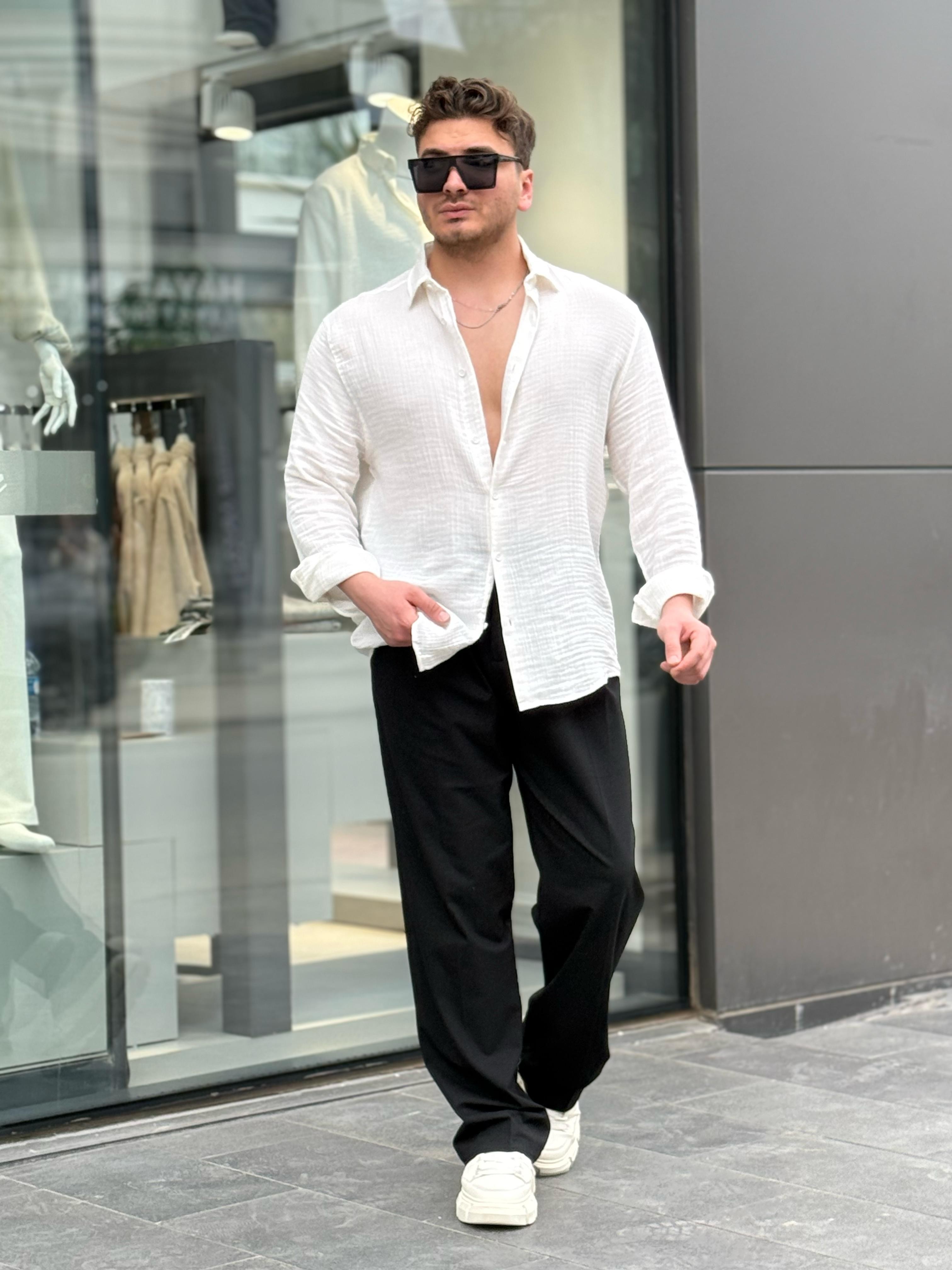 Müslin Kumaş Oversize Gömlek