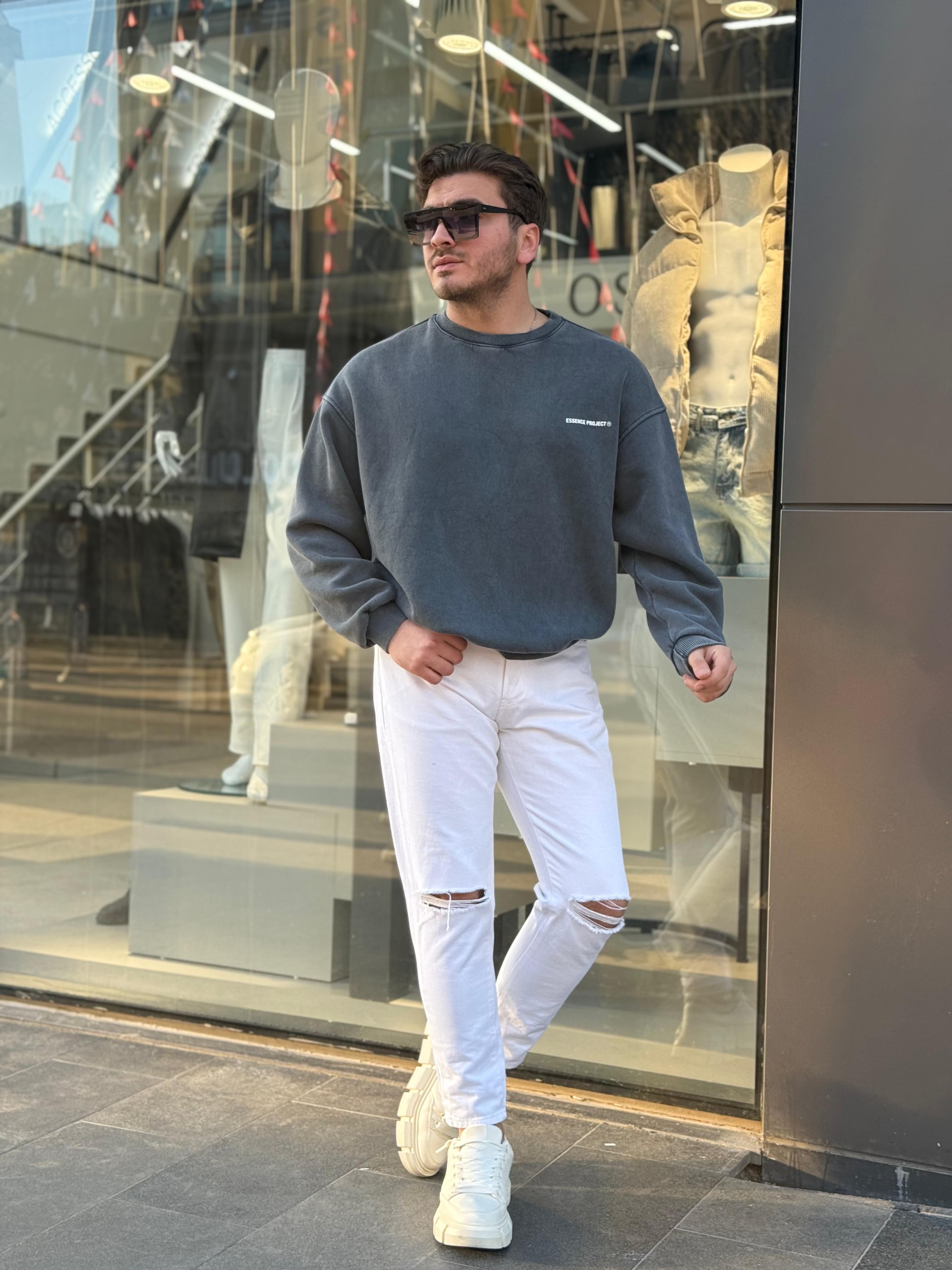 Baskılı Oversize Sweat