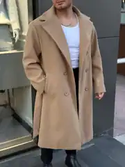 Kuşaklı Kaşe Kaban  - krem