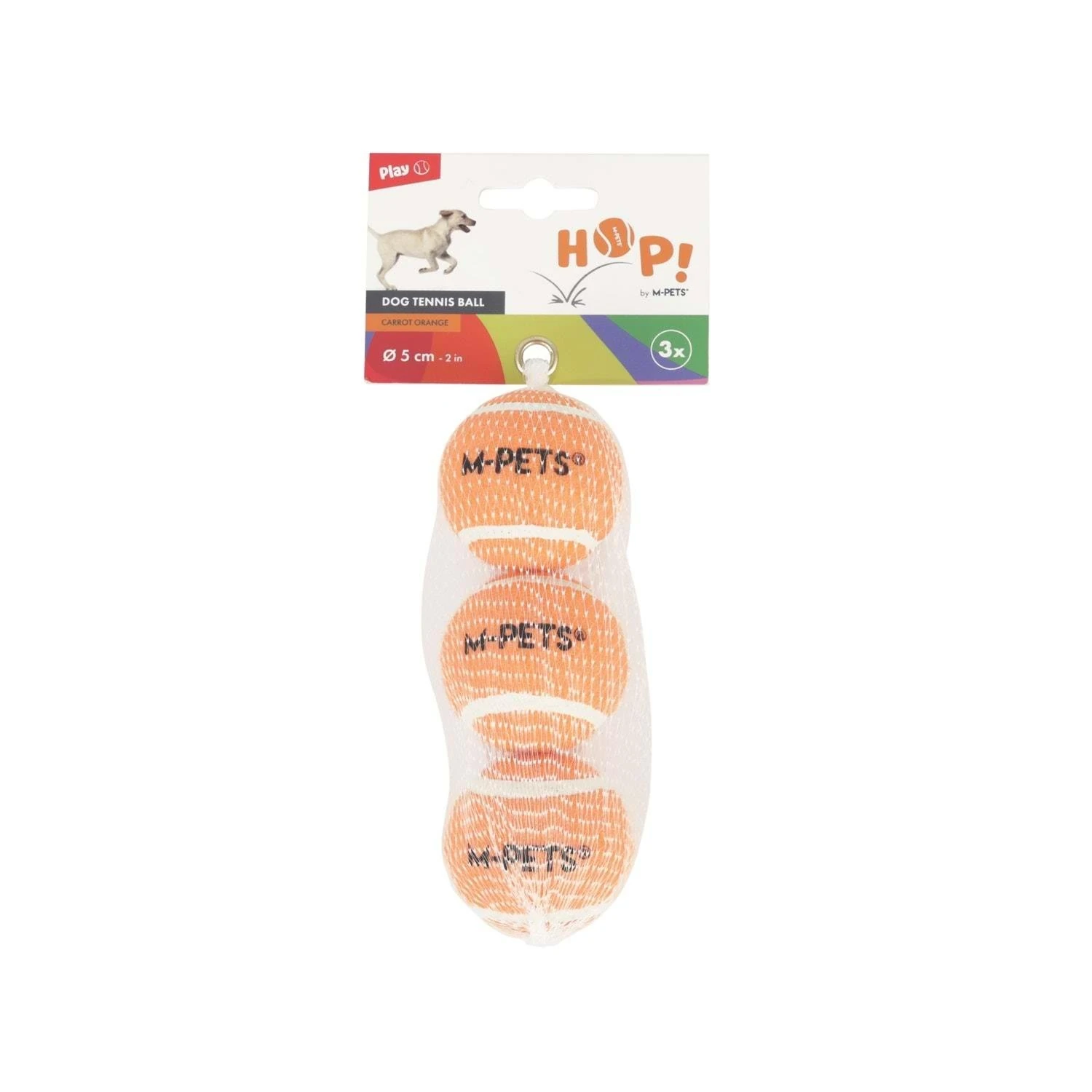 M-Pets Hop Tenis Topu Turuncu 5 Cm 3'lü