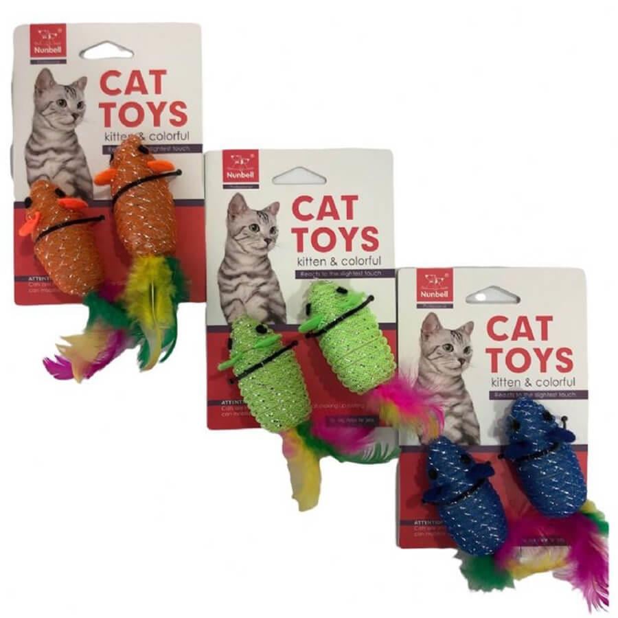 Nunbell Kedi Oyuncağı Simli Fare