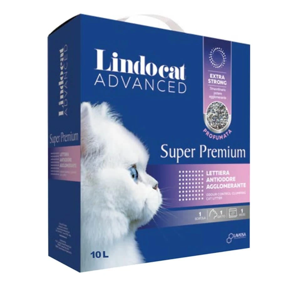 Lindocat Advanced Super Premium Extra Güçlü Topaklanan Pudra Kokulu Kedi Kumu 10L