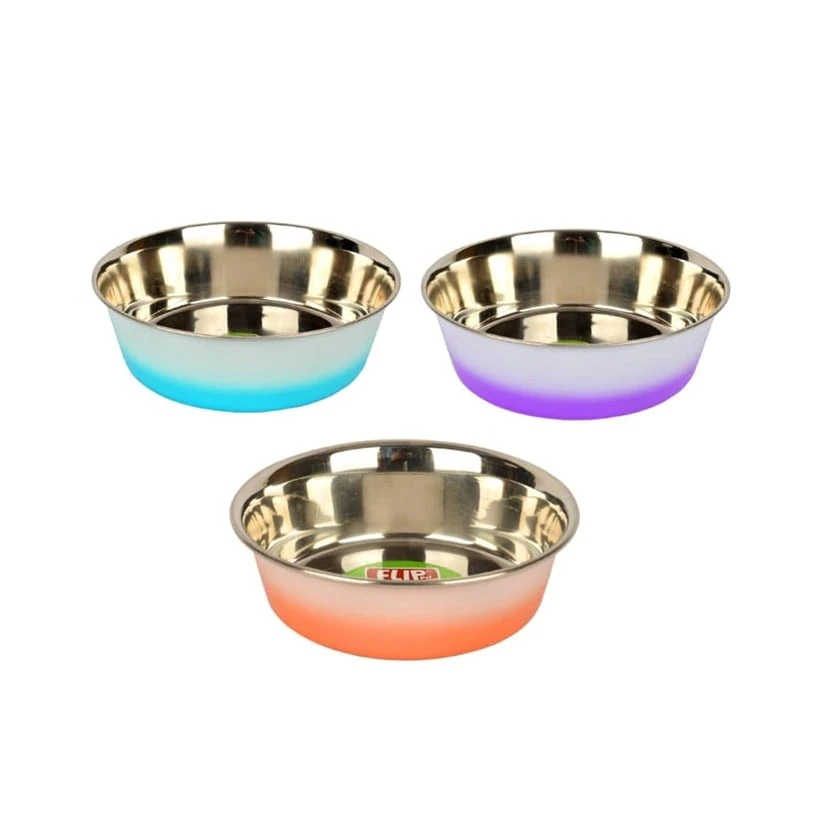 Flip Çift Renkli Çelik Mama Kabı 16 cm