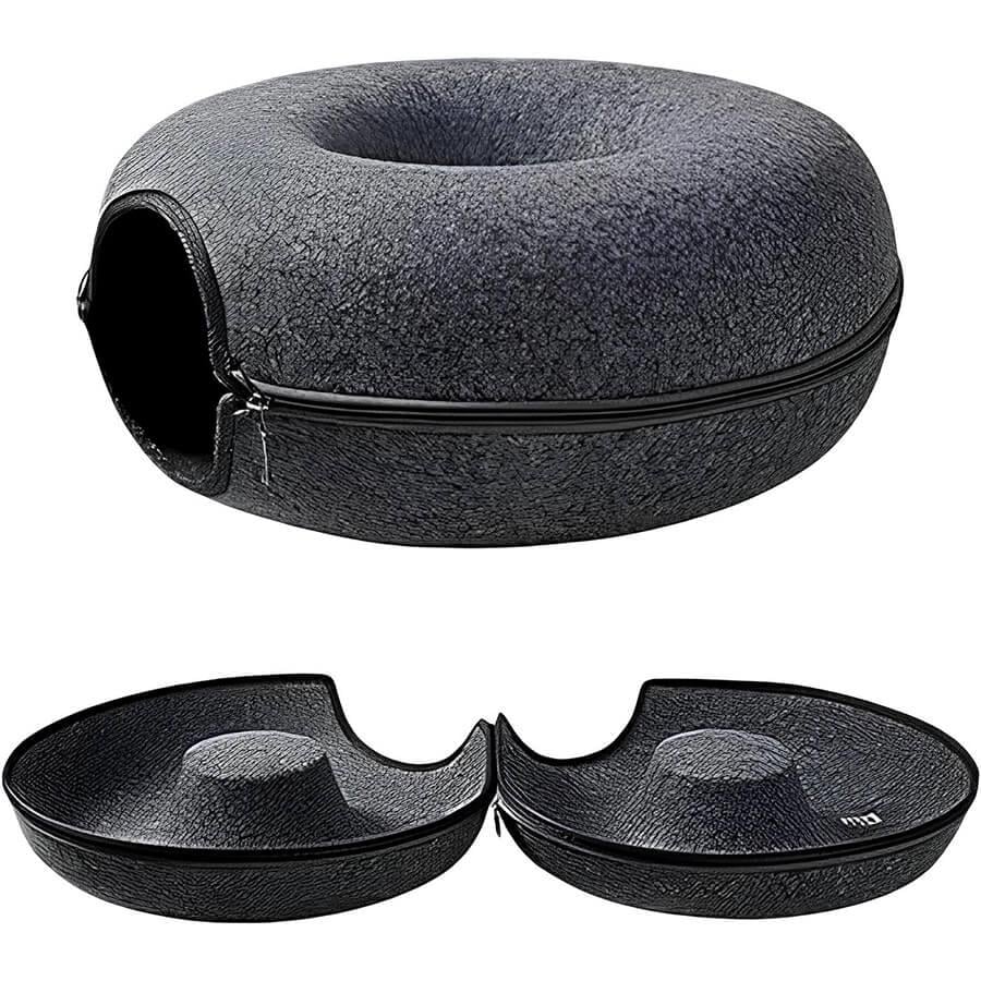 Pet Corn Donut Keçe Kedi Yatağı 60x28 cm Atrasit