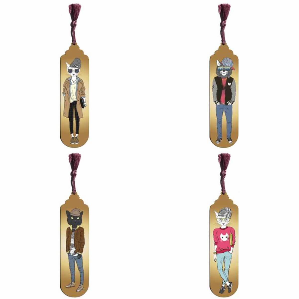 Petdesign City Cat Metal Kitap Ayracı 4 lü