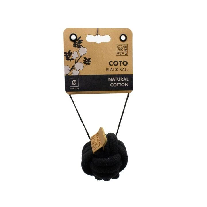 M-Pets Coto Black Loop Ball 6,5 Cm Örgü Top Köpek Oyuncağı