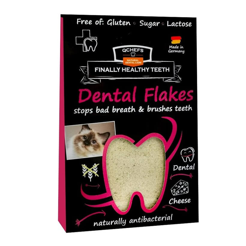 QChefs Kediler İçin Peynirli Dental Diş Bakım Tozu 80gr